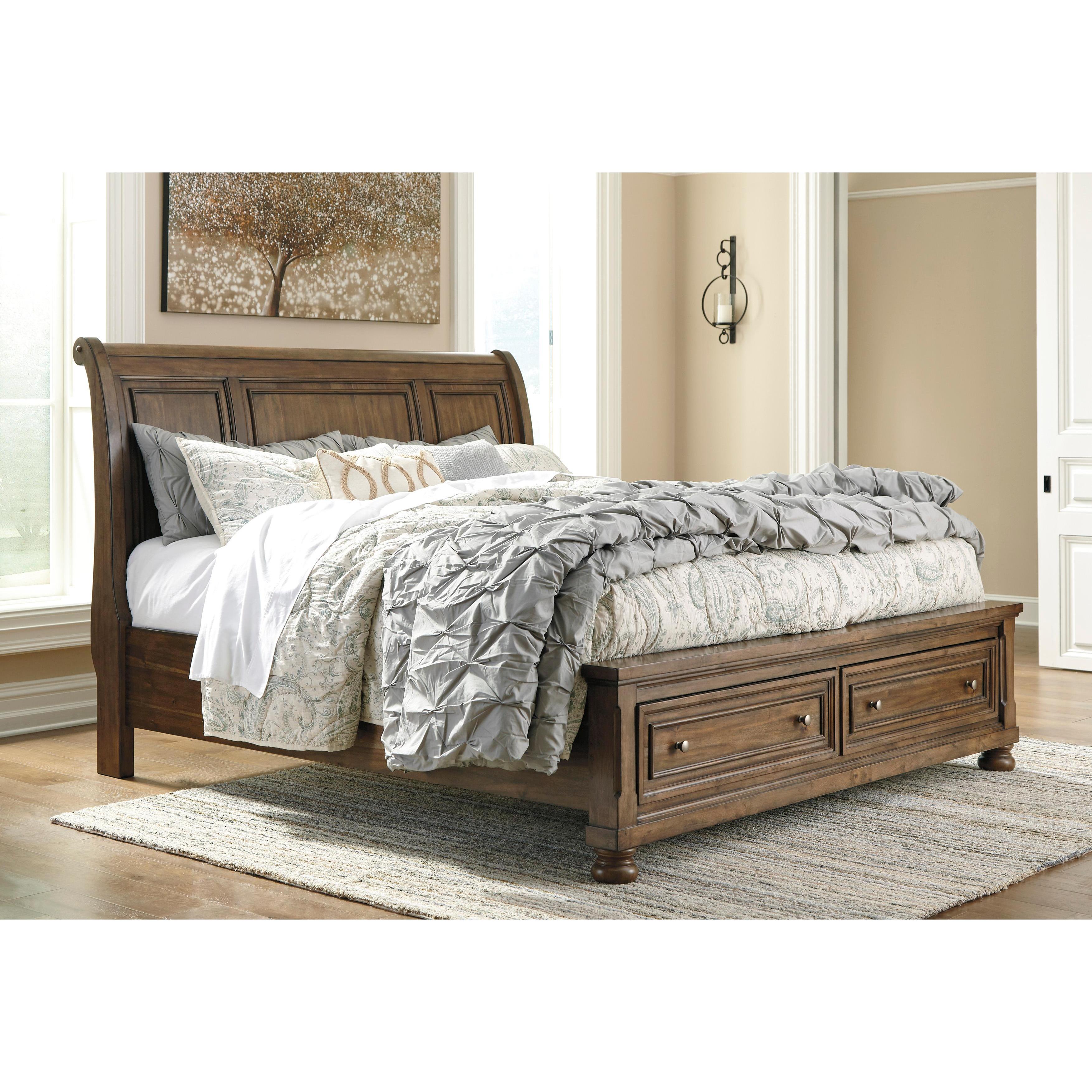 Signature Design by Ashley Flynnter B719B20 6 pc Queen Sleigh Storage Bedroom Set IMAGE 3