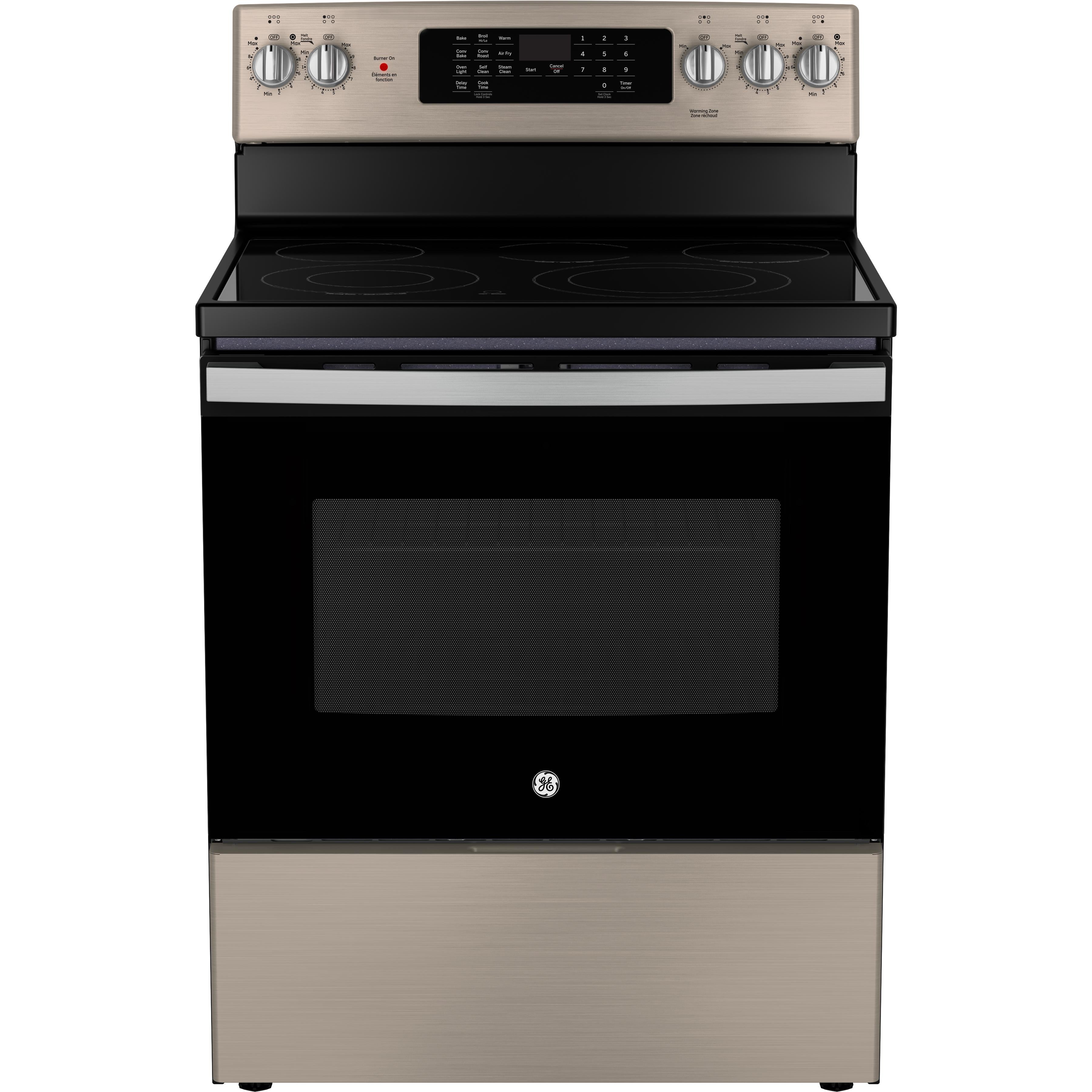 GE 30-inch Freestanding Electric Range with True European Convection Technology JCB840ETES IMAGE 1