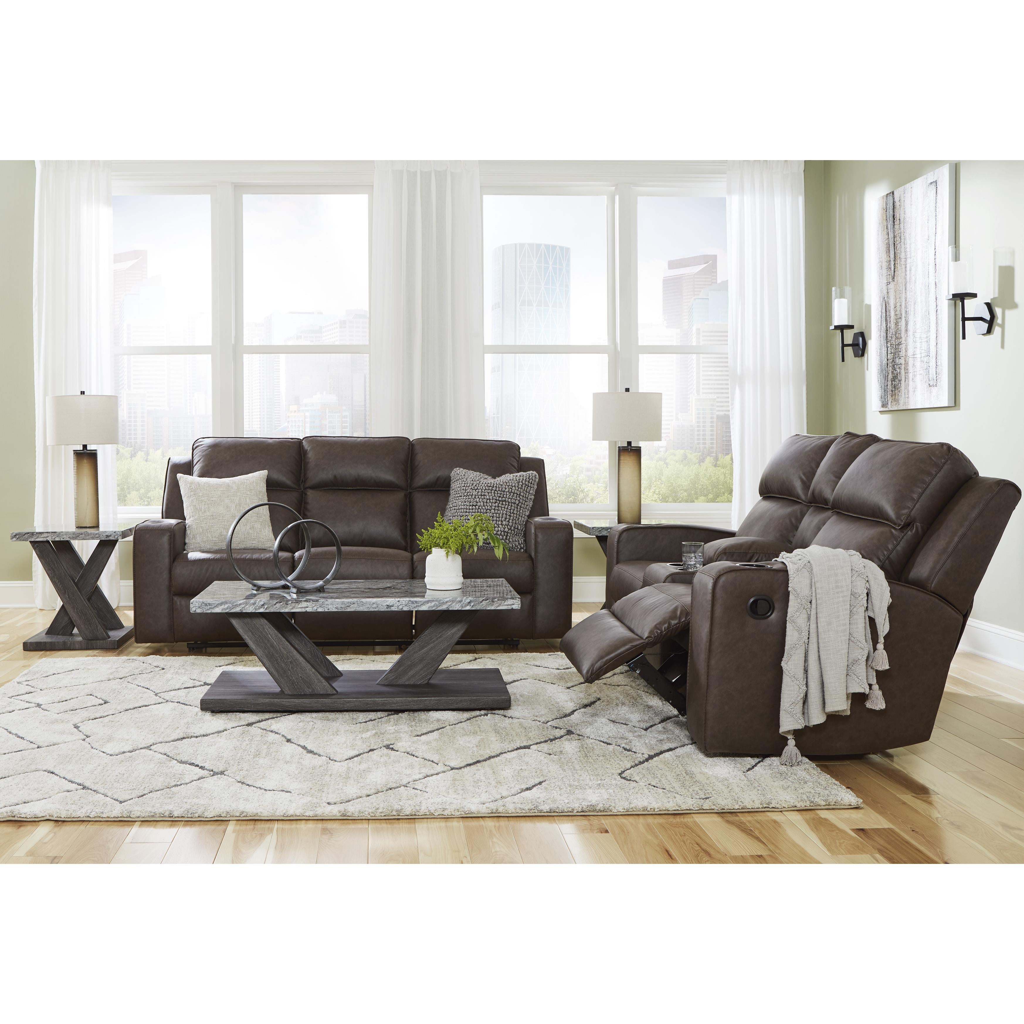 Signature Design by Ashley Lavenhorne Reclining Leather Look Sofa 6330689C IMAGE 16