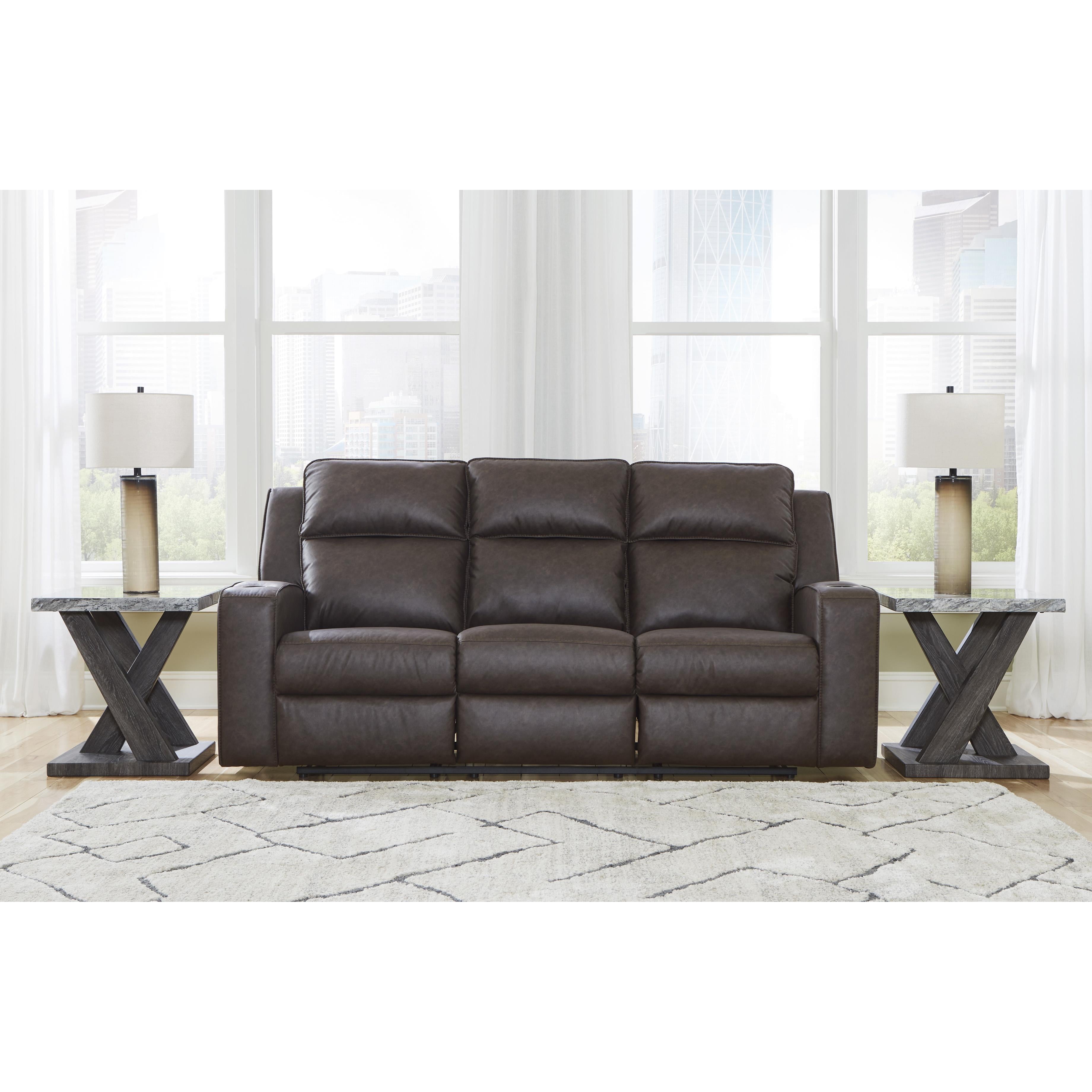 Signature Design by Ashley Lavenhorne Reclining Leather Look Sofa 6330689C IMAGE 6