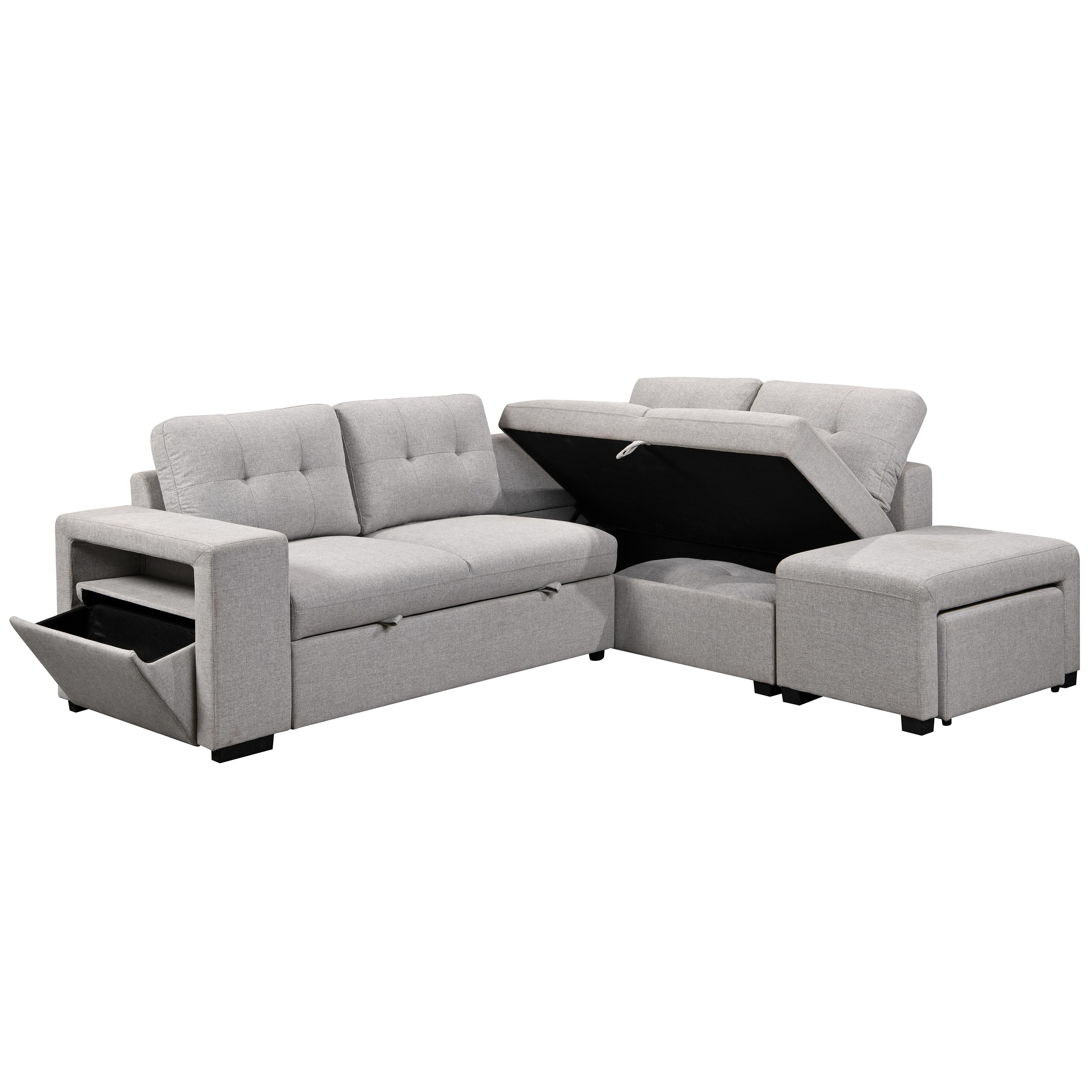 Primo International Casa Sienna Collection Fabric Sleeper Sectional UD16230573STX3/UD16230573STCR/UD16230573STOT IMAGE 2