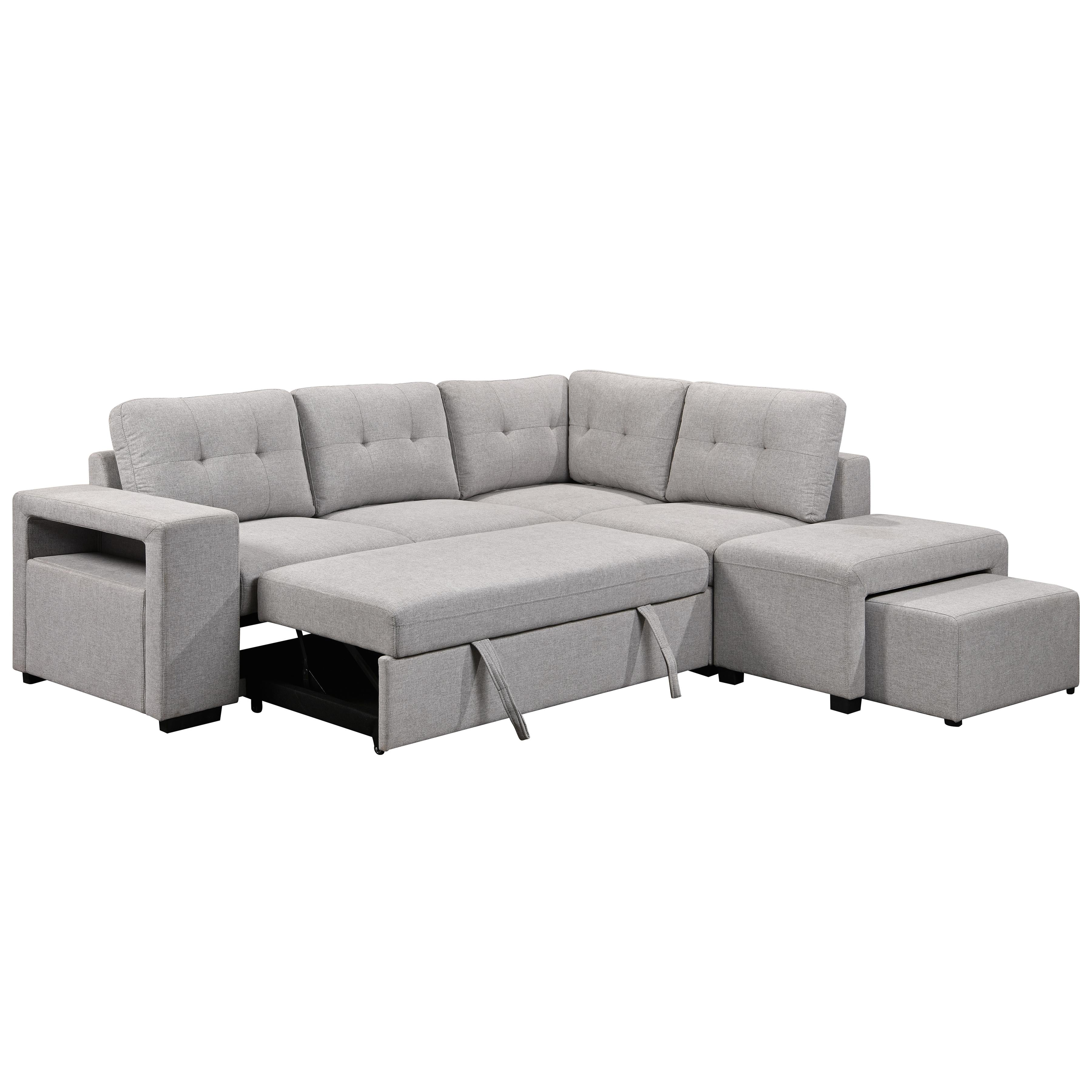 Primo International Casa Sienna Collection Fabric Sleeper Sectional UD16230573STX3/UD16230573STCR/UD16230573STOT IMAGE 3