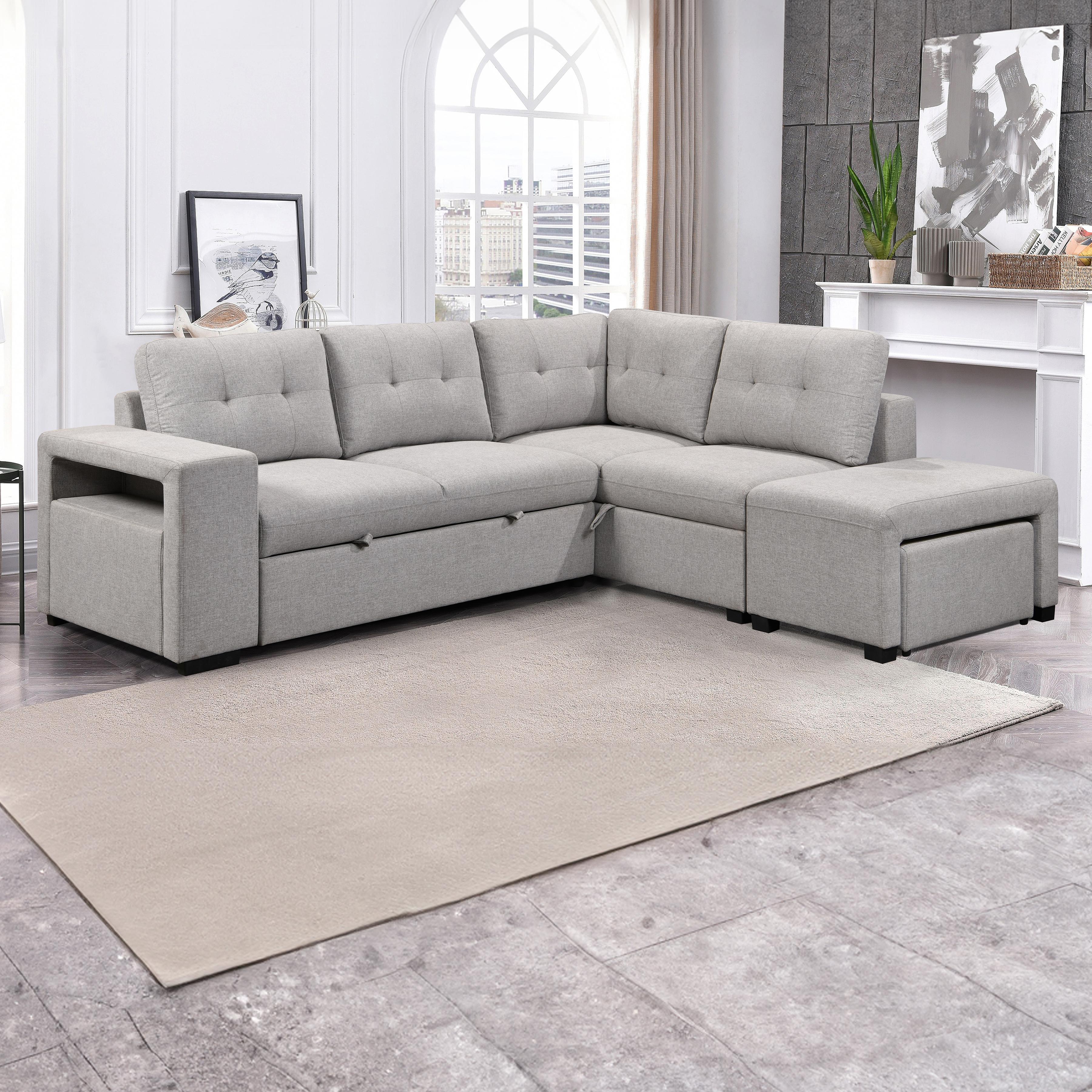 Primo International Casa Sienna Collection Fabric Sleeper Sectional UD16230573STX3/UD16230573STCR/UD16230573STOT IMAGE 4