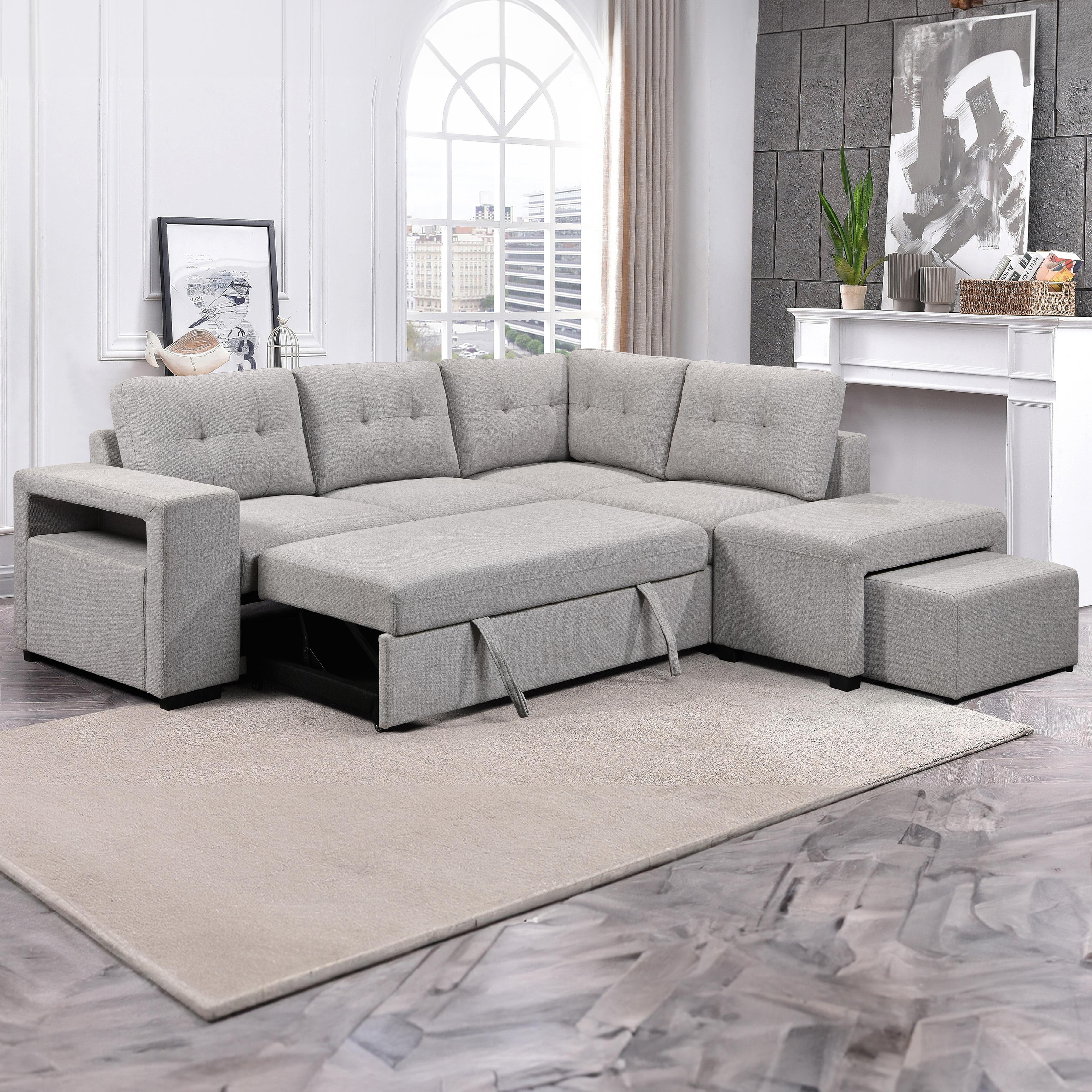 Primo International Casa Sienna Collection Fabric Sleeper Sectional UD16230573STX3/UD16230573STCR/UD16230573STOT IMAGE 5