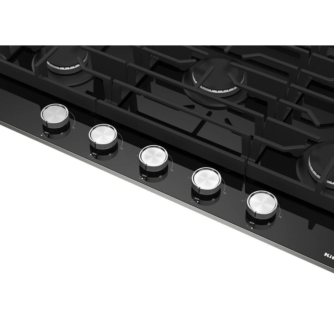 KitchenAid 36-inch Built-in Gas Cooktop with 5 Burners KCGG536PBL IMAGE 6