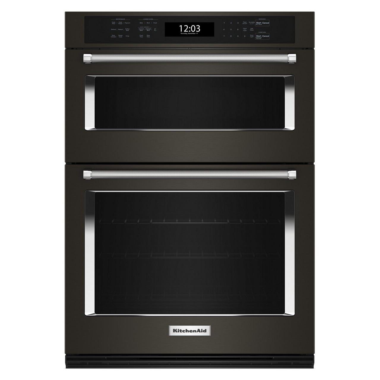 KitchenAid 27-inch, 5.7 cu. ft. Built-in Combination Wall Oven with Microwave with Air Fry KOEC527PBS IMAGE 1