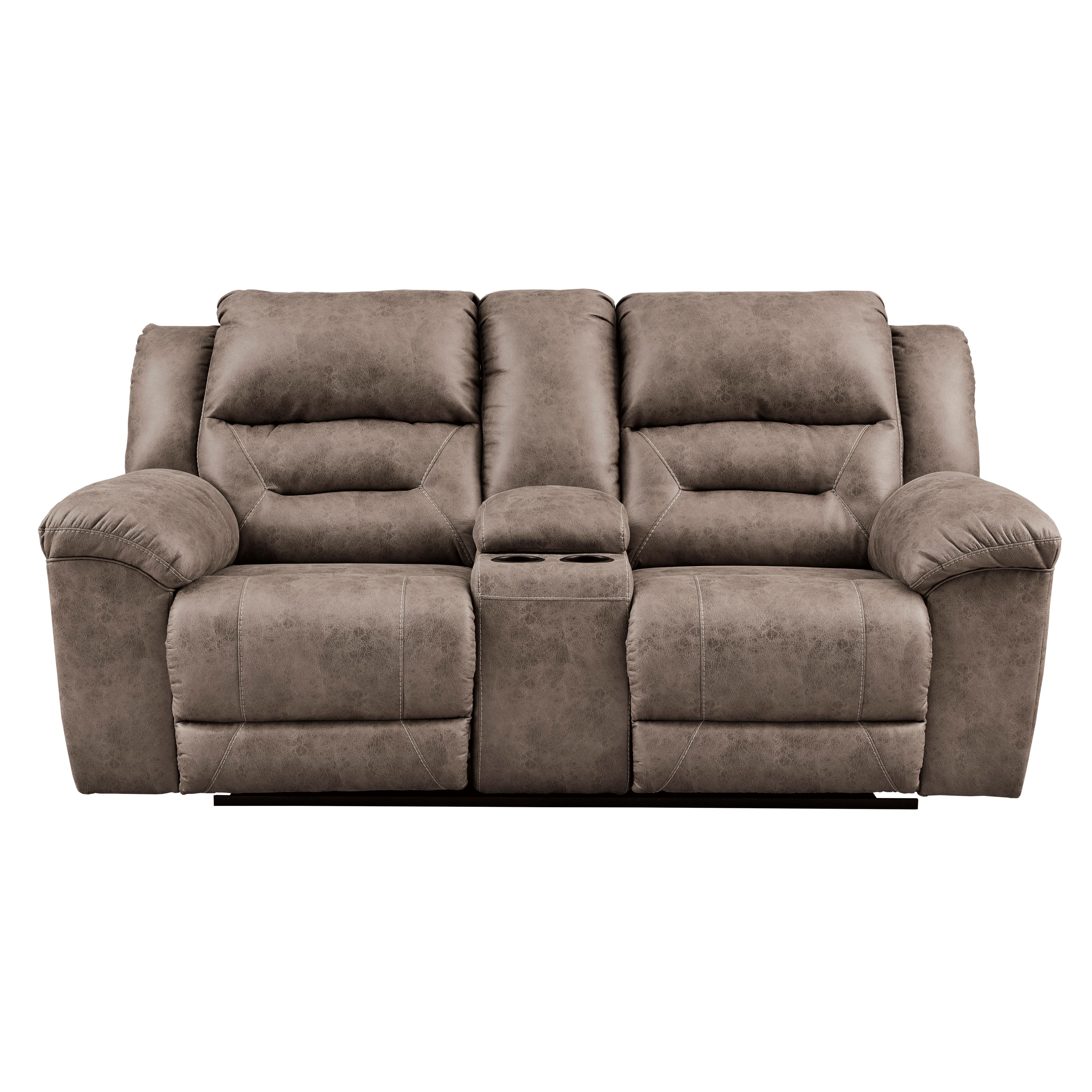 Signature Design by Ashley Stoneland Reclining Leather Look Loveseat 3990594C IMAGE 1