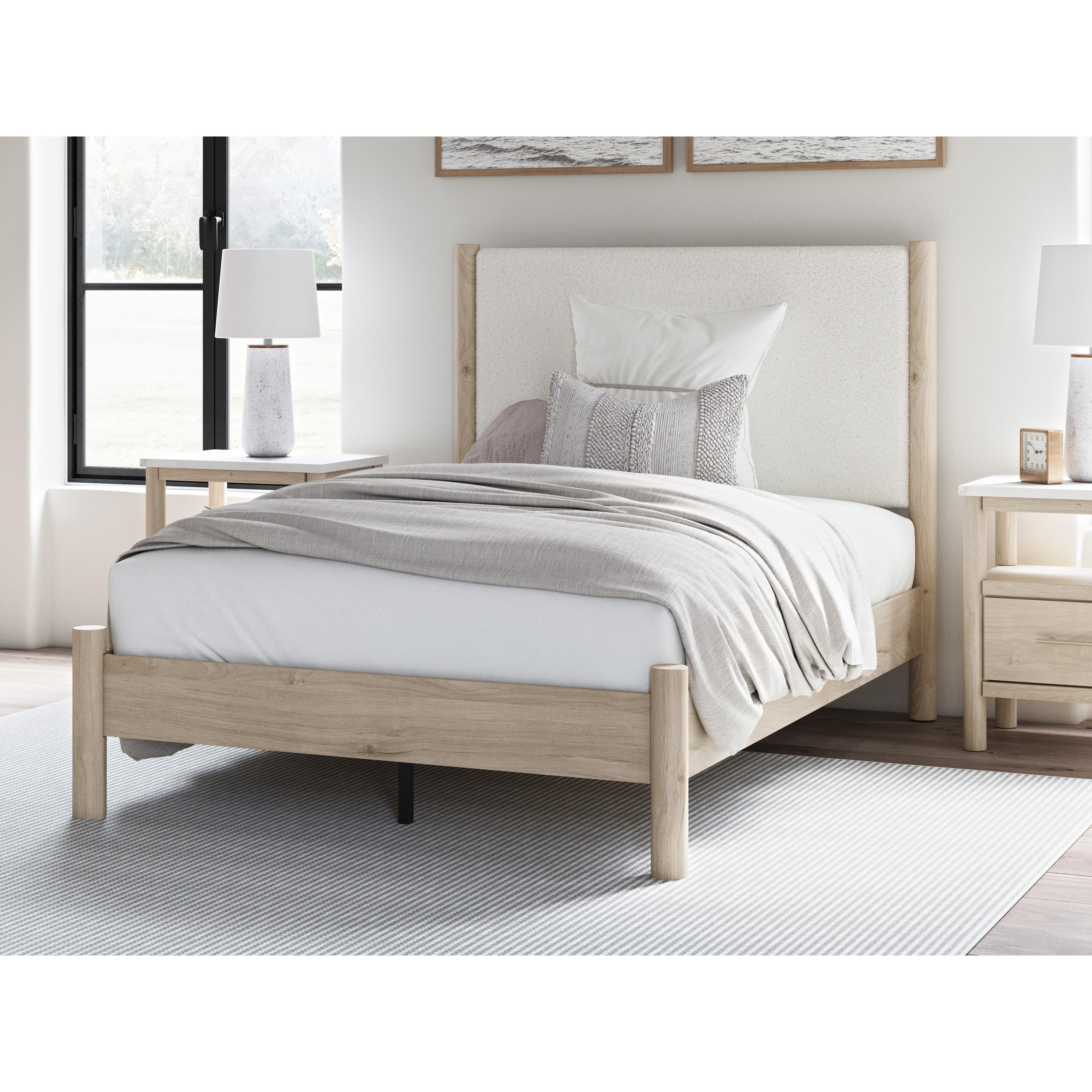 Signature Design by Ashley Cadmori Full Upholstered Panel Bed B2615-87/B2615-84/B100-12 IMAGE 6