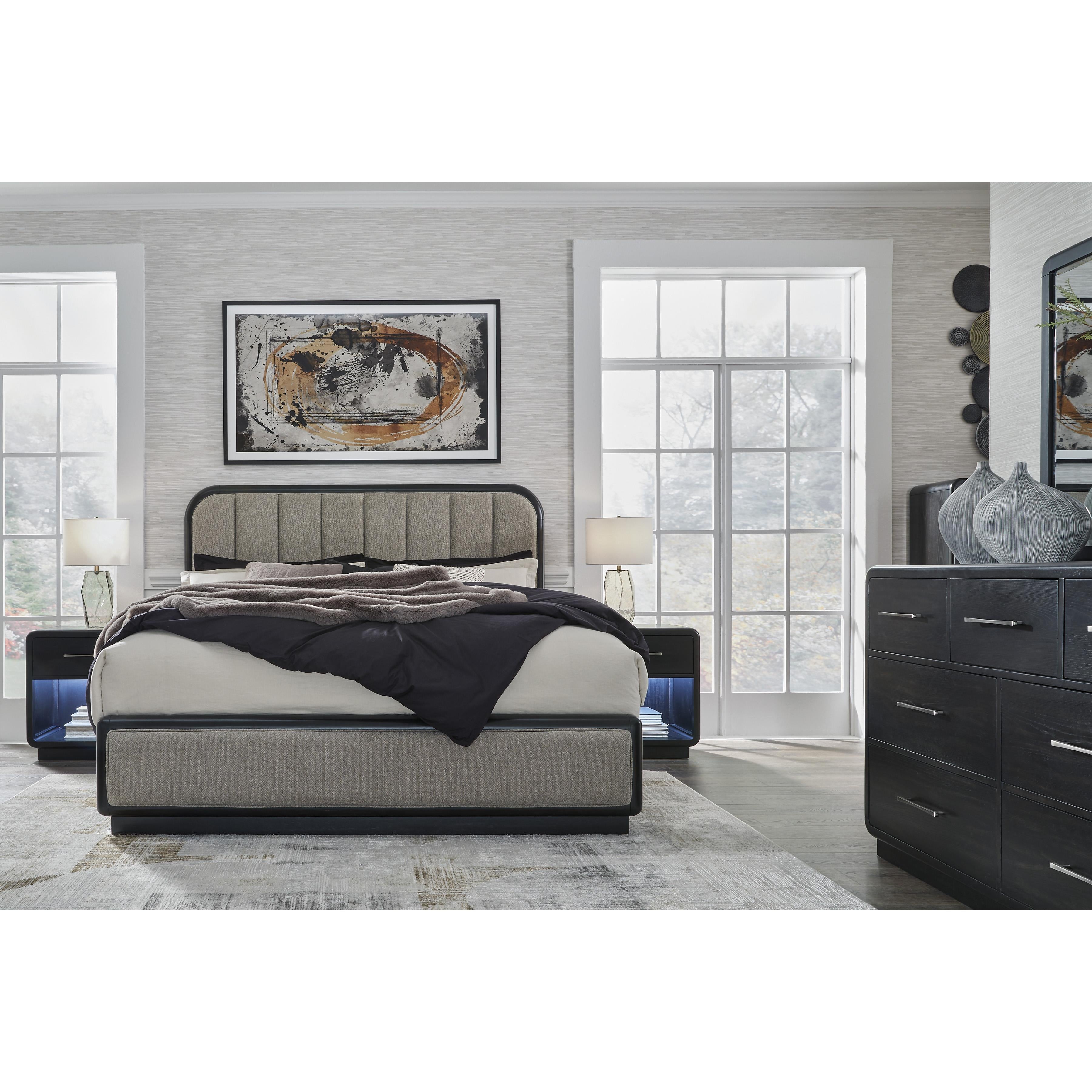 Signature Design by Ashley Rowanbeck King Upholstered Panel Bed B821-58/B821-56 IMAGE 9