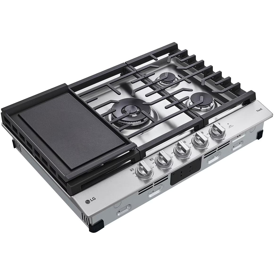 LG 30-inch Built-In Gas Cooktop CBEW3027S IMAGE 5