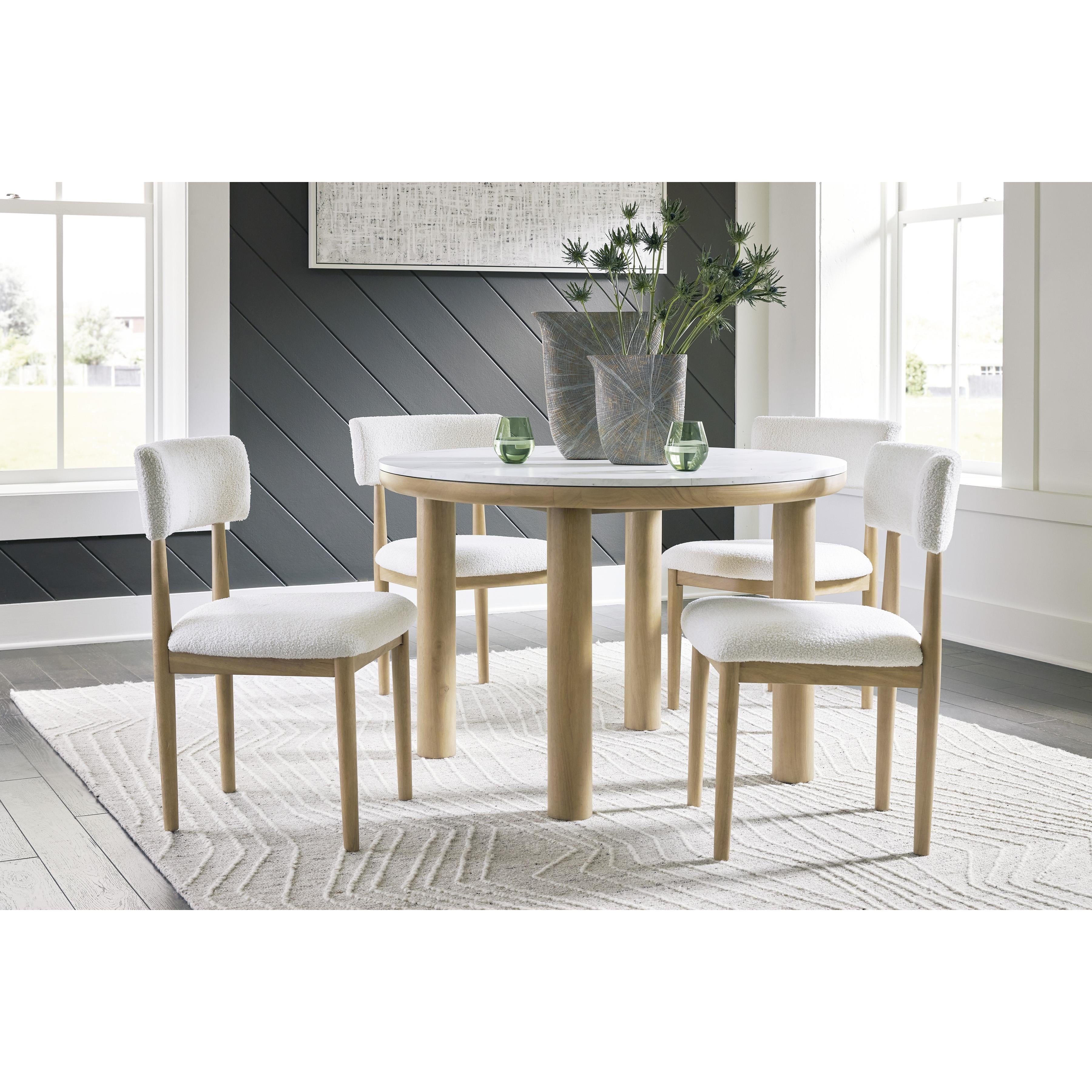 Signature Design by Ashley Round Sawdyn Dining Table D427-15 IMAGE 7