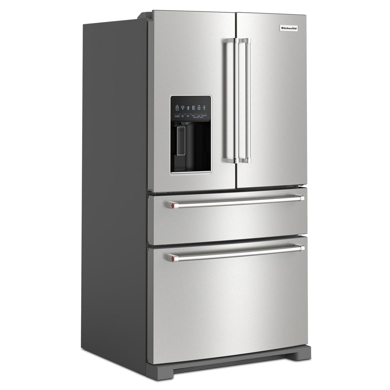 KitchenAid 36-inch French 4-Door Refrigerator with External Water and Ice Dispensing system KRMF536RPS IMAGE 4