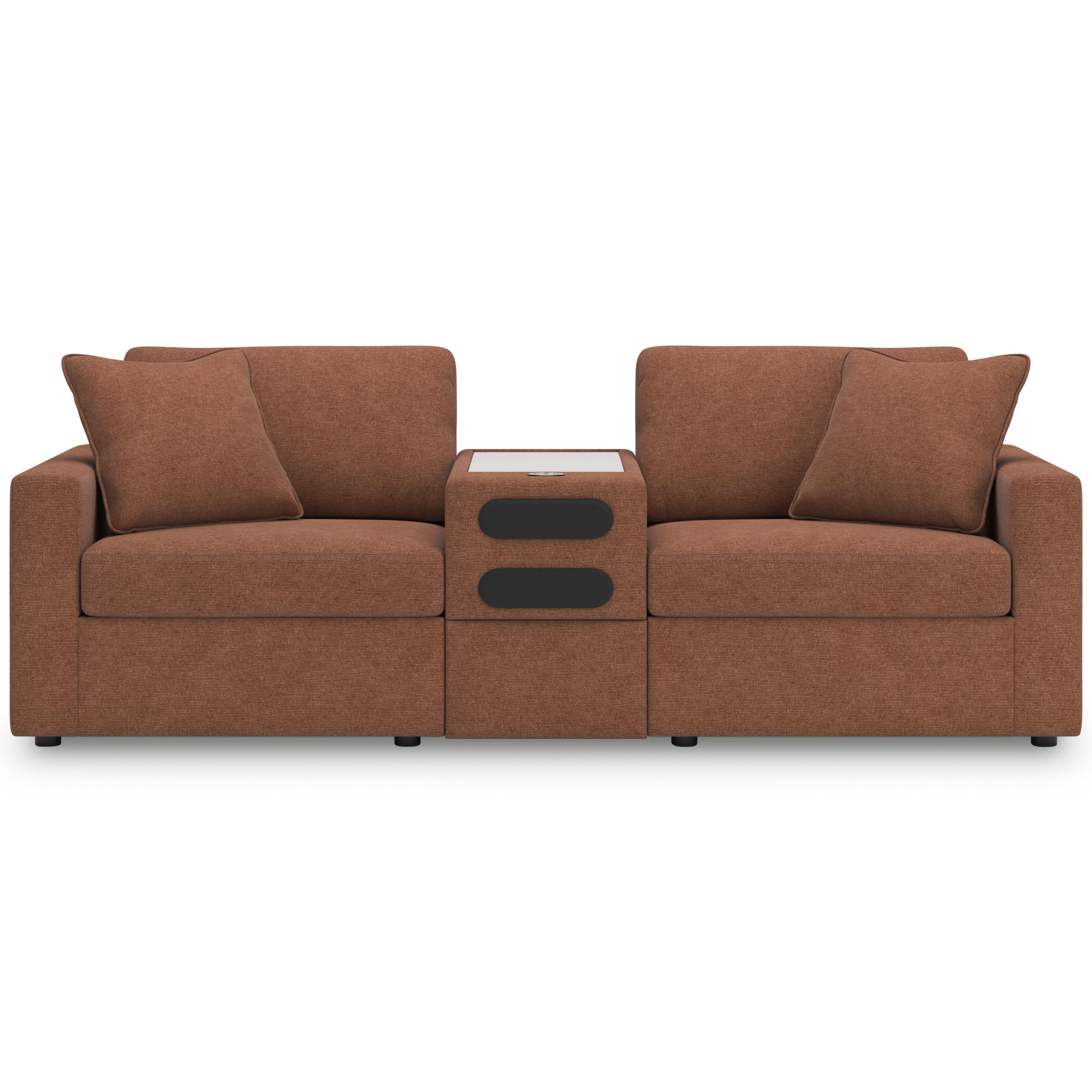 Signature Design by Ashley Modmax 92102S13 3 pc Sectional Loveseat with Audio System IMAGE 2