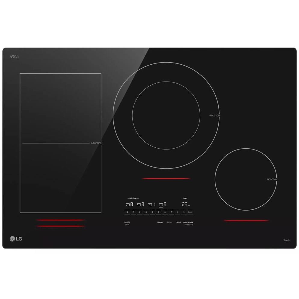 LG 30-inch Built-In Induction Cooktop with UltraHeat™ CBIH3017BE IMAGE 1