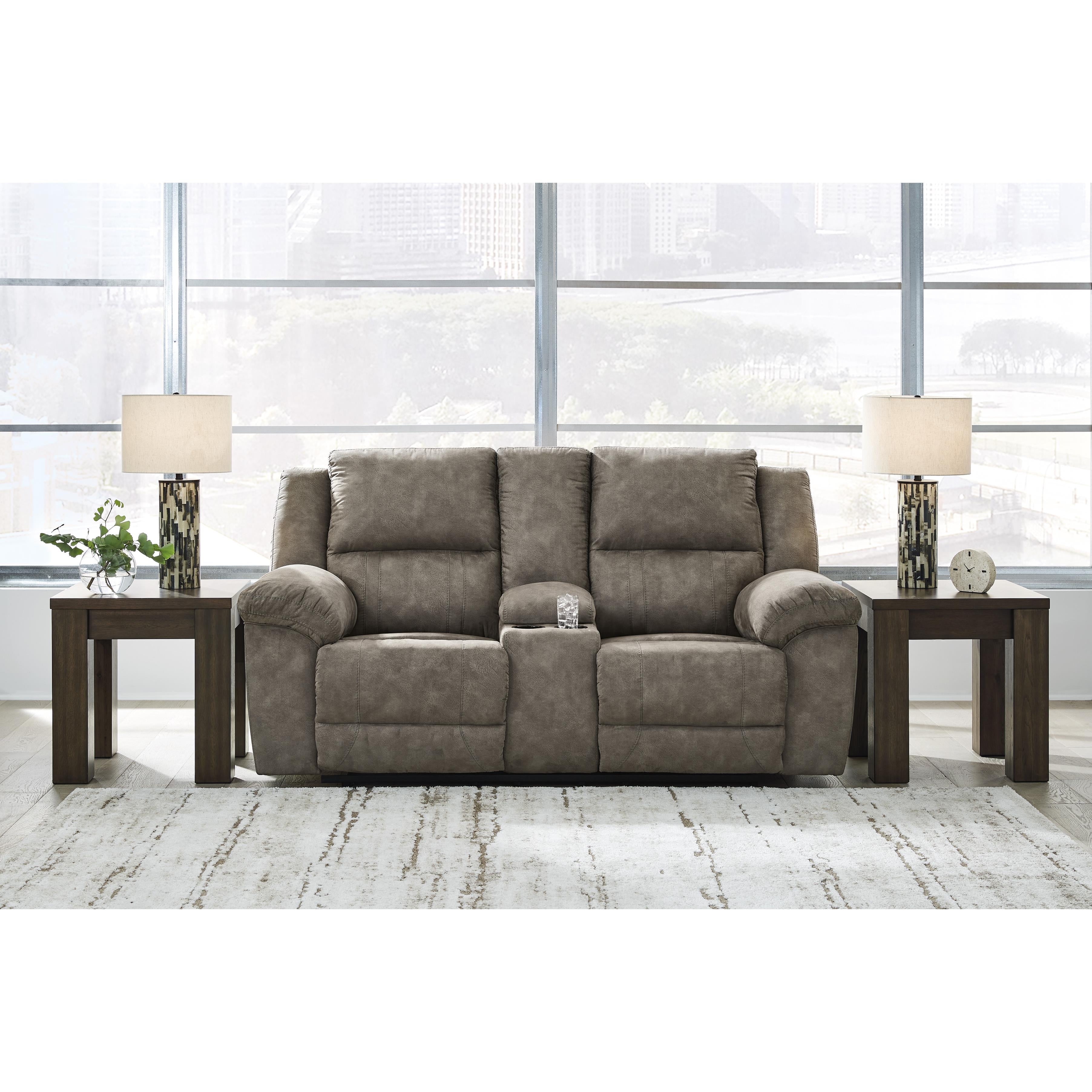 Signature Design by Ashley Laresview Reclining Fabric Loveseat with Console 3720394C IMAGE 6