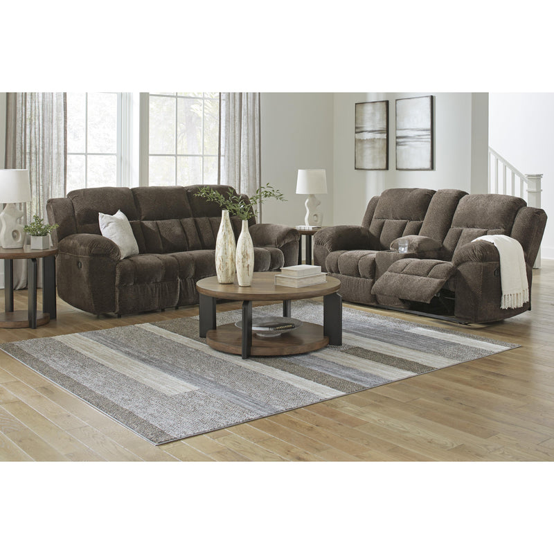 Signature Design by Ashley Frohn Reclining Fabric Loveseat with Console 3740794C IMAGE 13