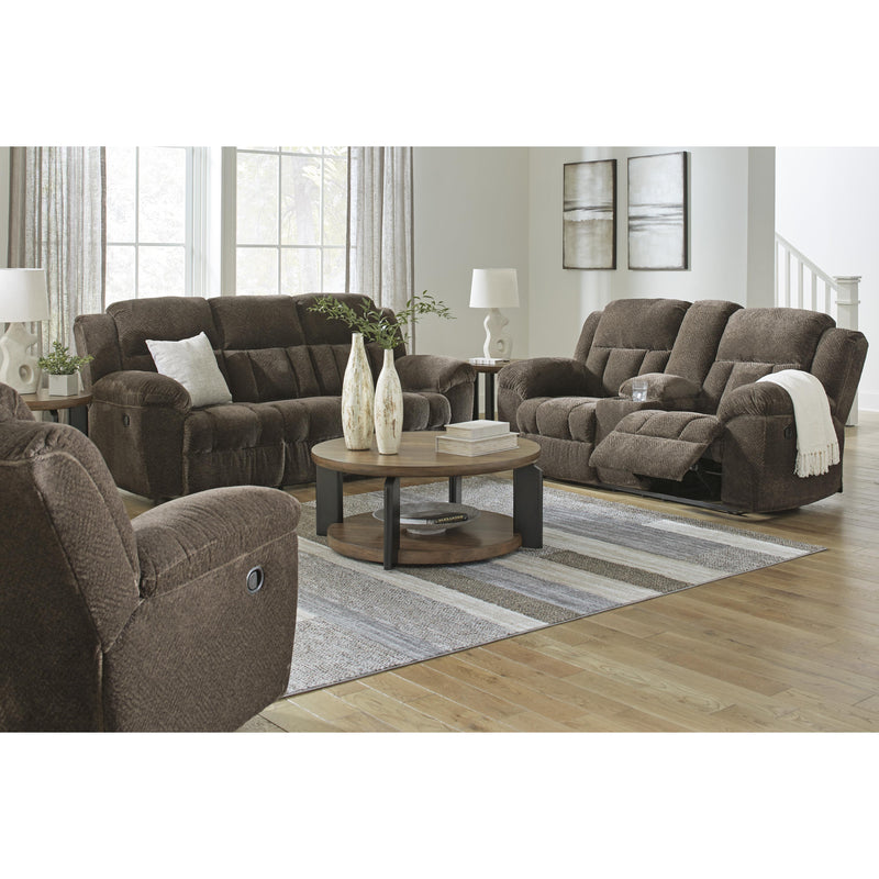 Signature Design by Ashley Frohn Reclining Fabric Loveseat with Console 3740794C IMAGE 15