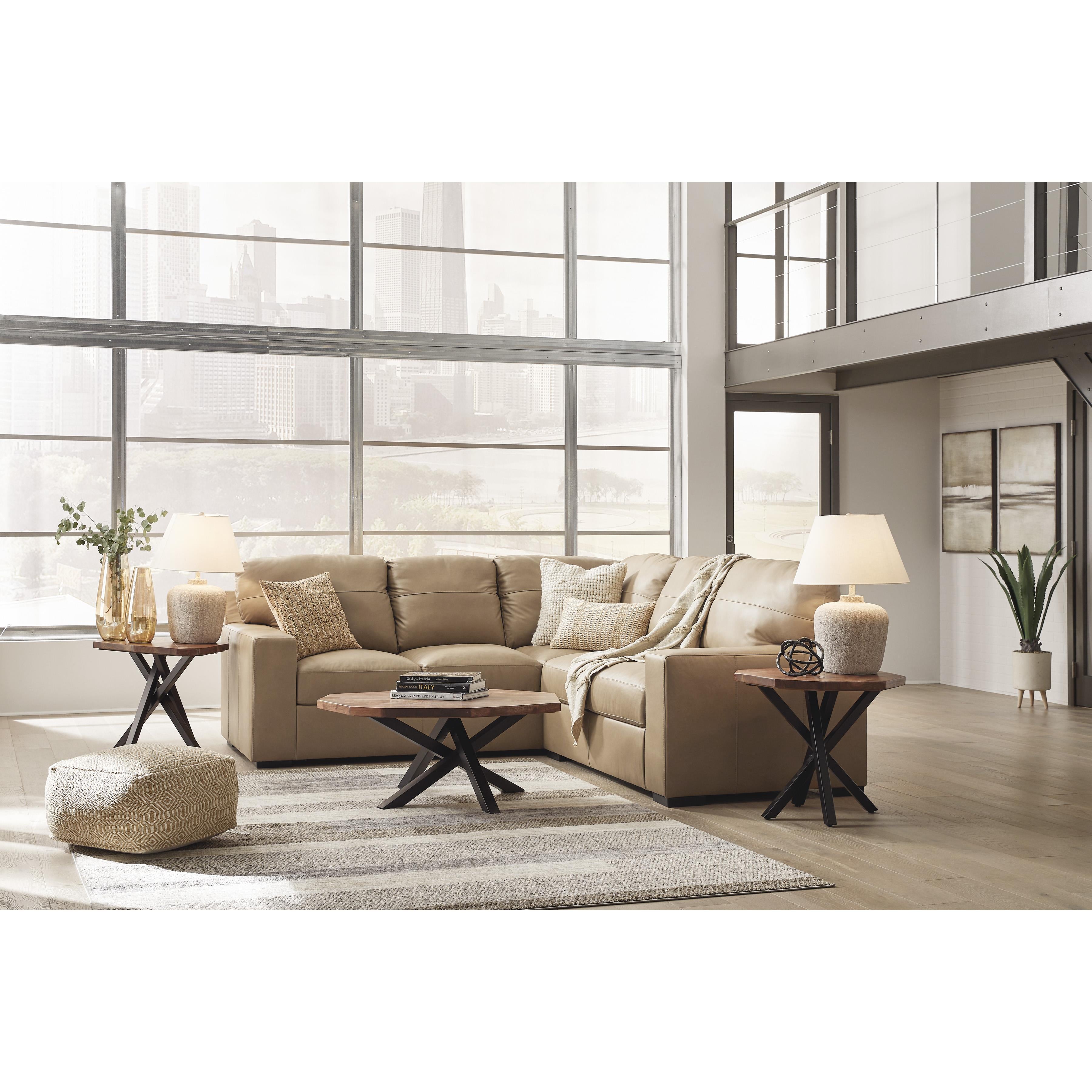 Signature Design by Ashley Bandon Leather Match 2 pc Sectional 3800648C/3800656C IMAGE 4