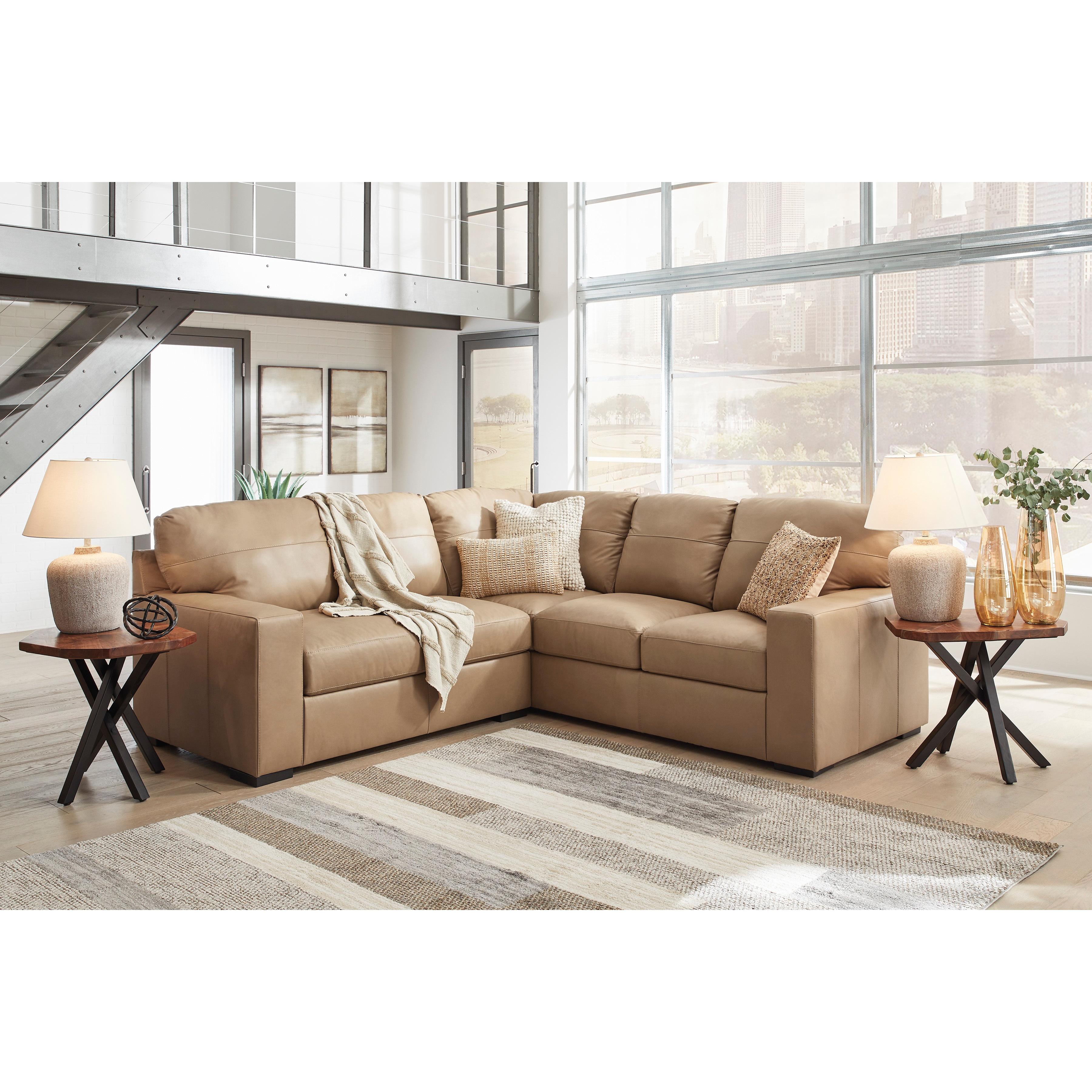 Signature Design by Ashley Bandon Leather Look 2 pc Sectional 3800655C/3800649C IMAGE 2