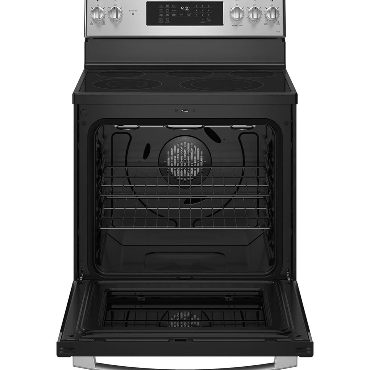 GE Profile 30-inch Freestanding Electric Range with True Convection Technology PCB900YVFS IMAGE 3