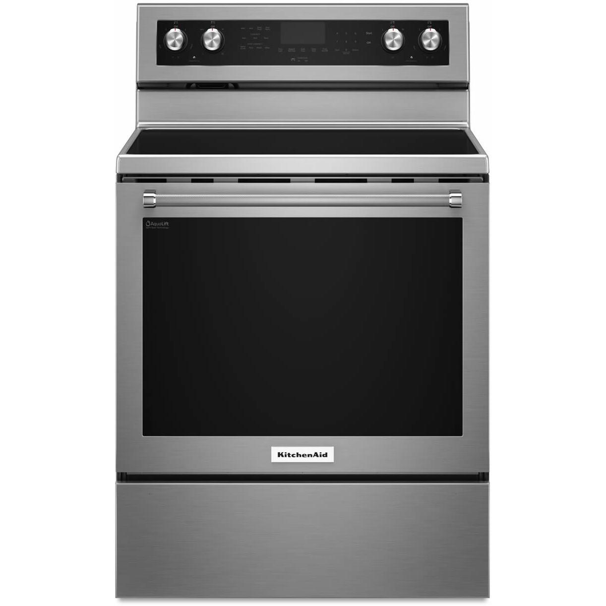 KitchenAid 30-inch Freestanding Electric Range YKFEG500ESS IMAGE 1