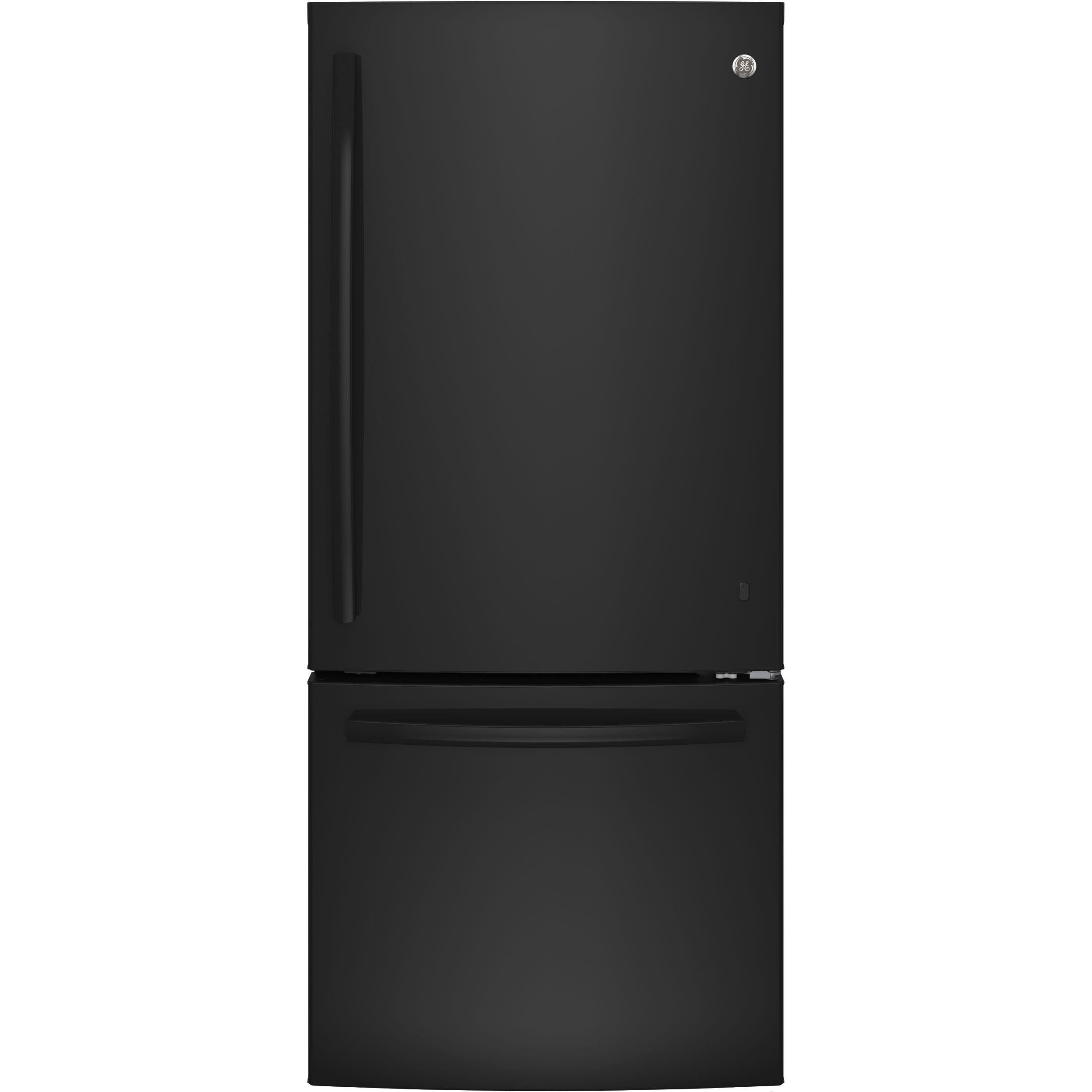 GE 30-inch, 21 cu.ft. Freestanding Bottom Freezer Refrigerator with LED Lighting GBE21AGKBB IMAGE 1