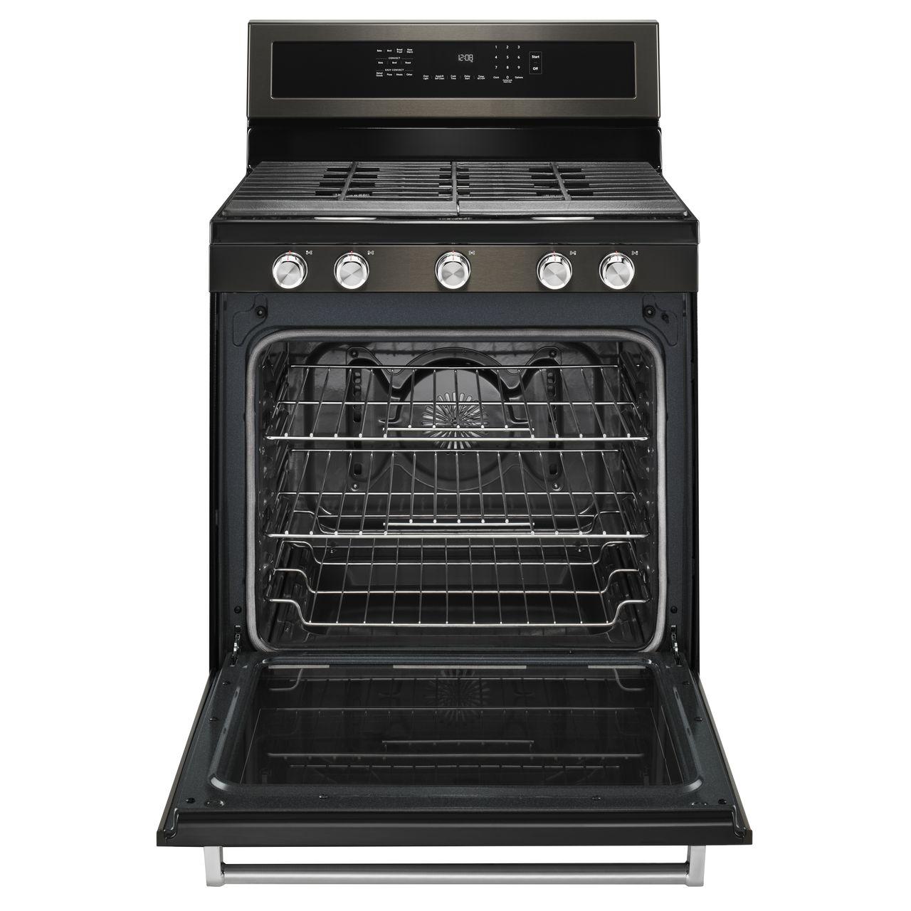 KitchenAid 30-inch Freestanding Gas Range KFGG500EBS IMAGE 2