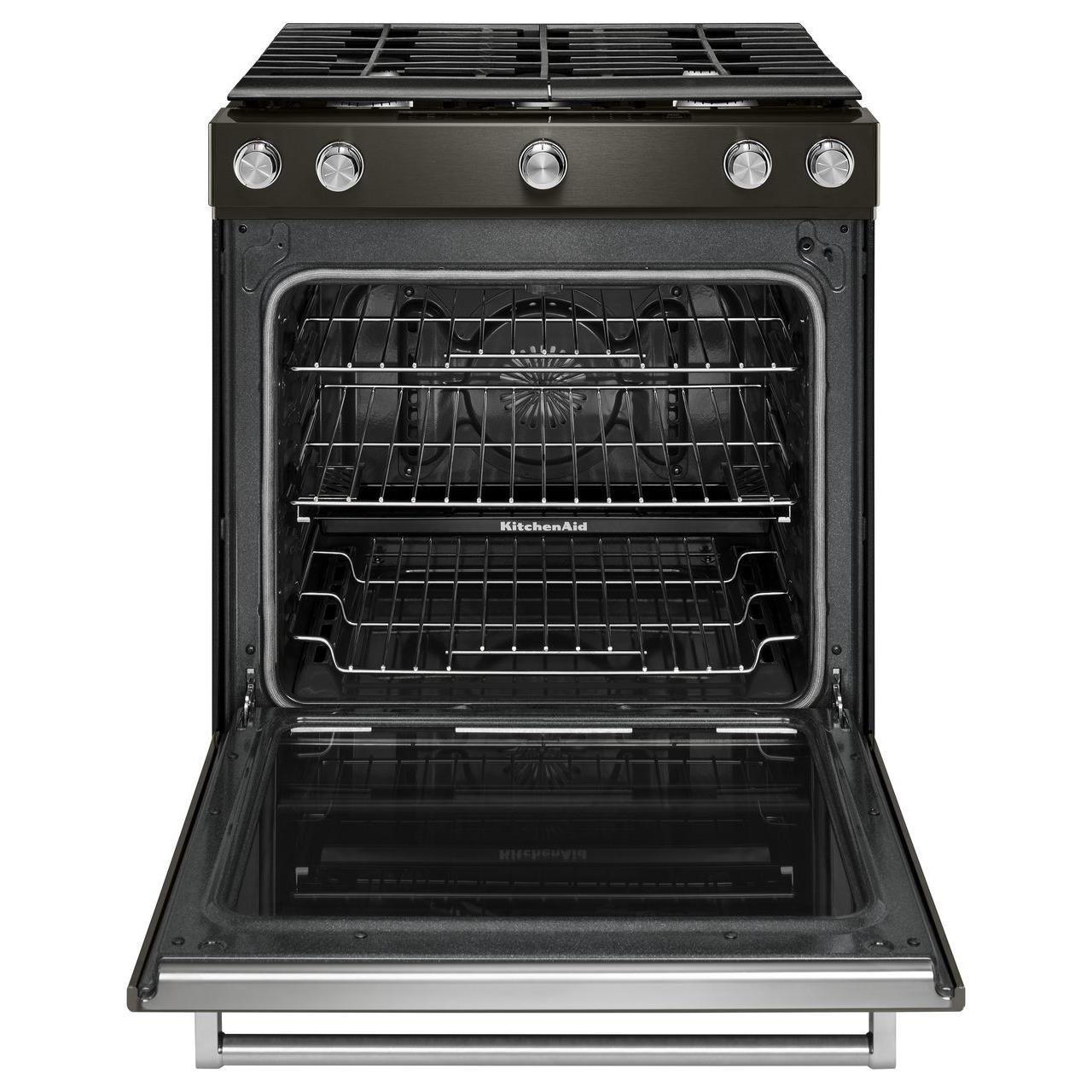 KitchenAid 30-inch Slide-In Gas Range KSGG700EBS IMAGE 2