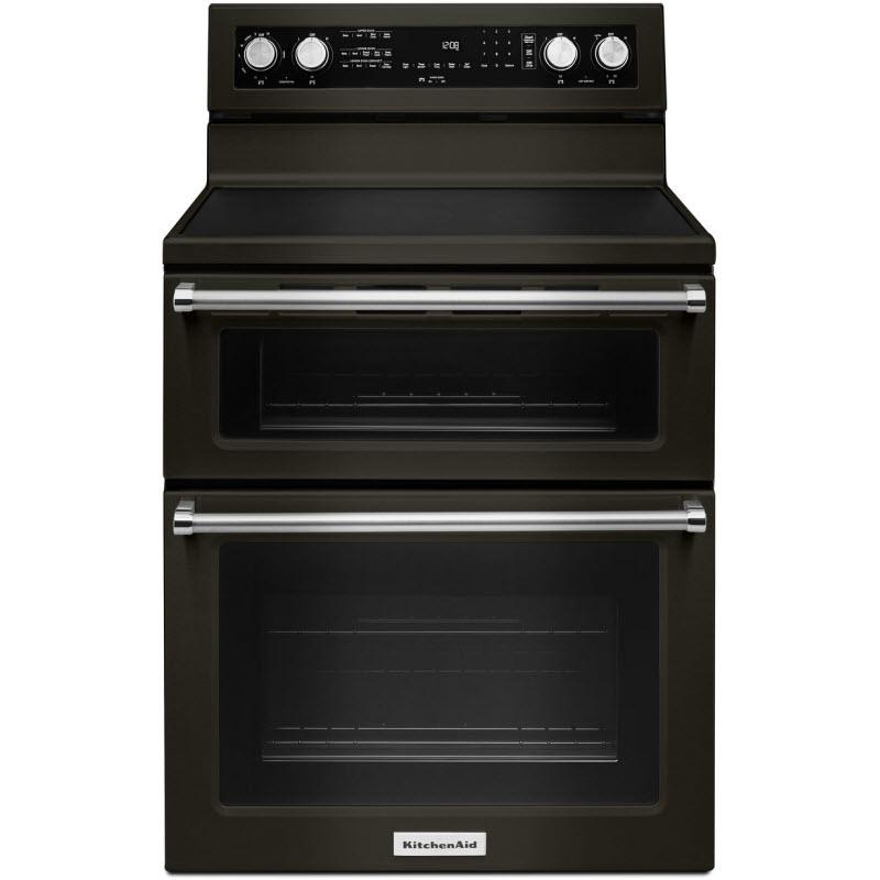 KitchenAid 30-inch Freestanding Electric Range YKFED500EBS IMAGE 1