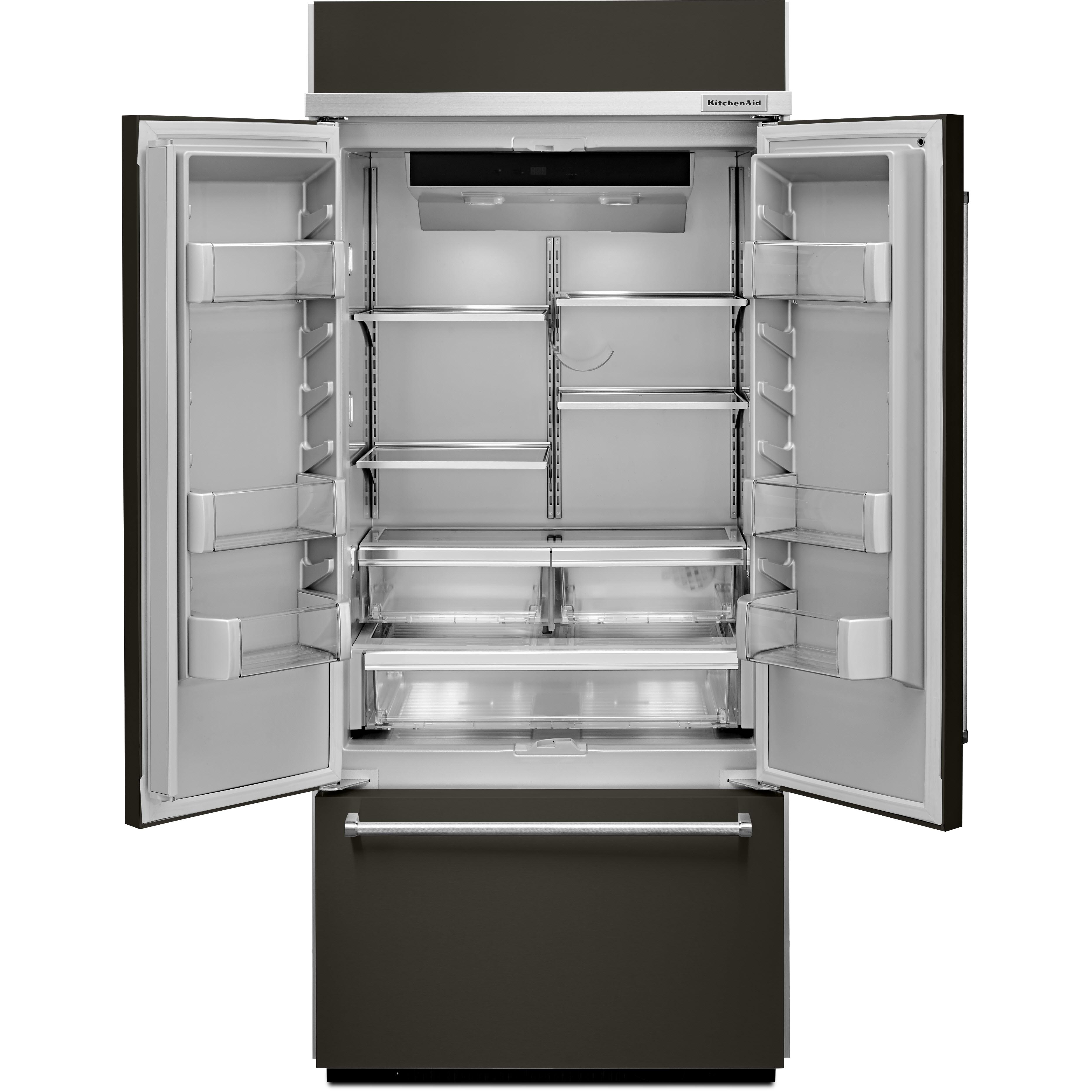 KitchenAid 36-inch, 20.8 cu.ft. Built-in French 3-Door Refrigerator with Internal Ice Maker KBFN506EBS IMAGE 3