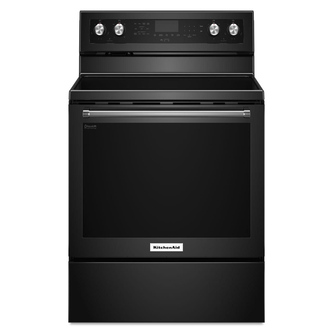 KitchenAid 30-inch, Freestanding Electric, Range with Even-Heat™ YKFEG500EBS IMAGE 1