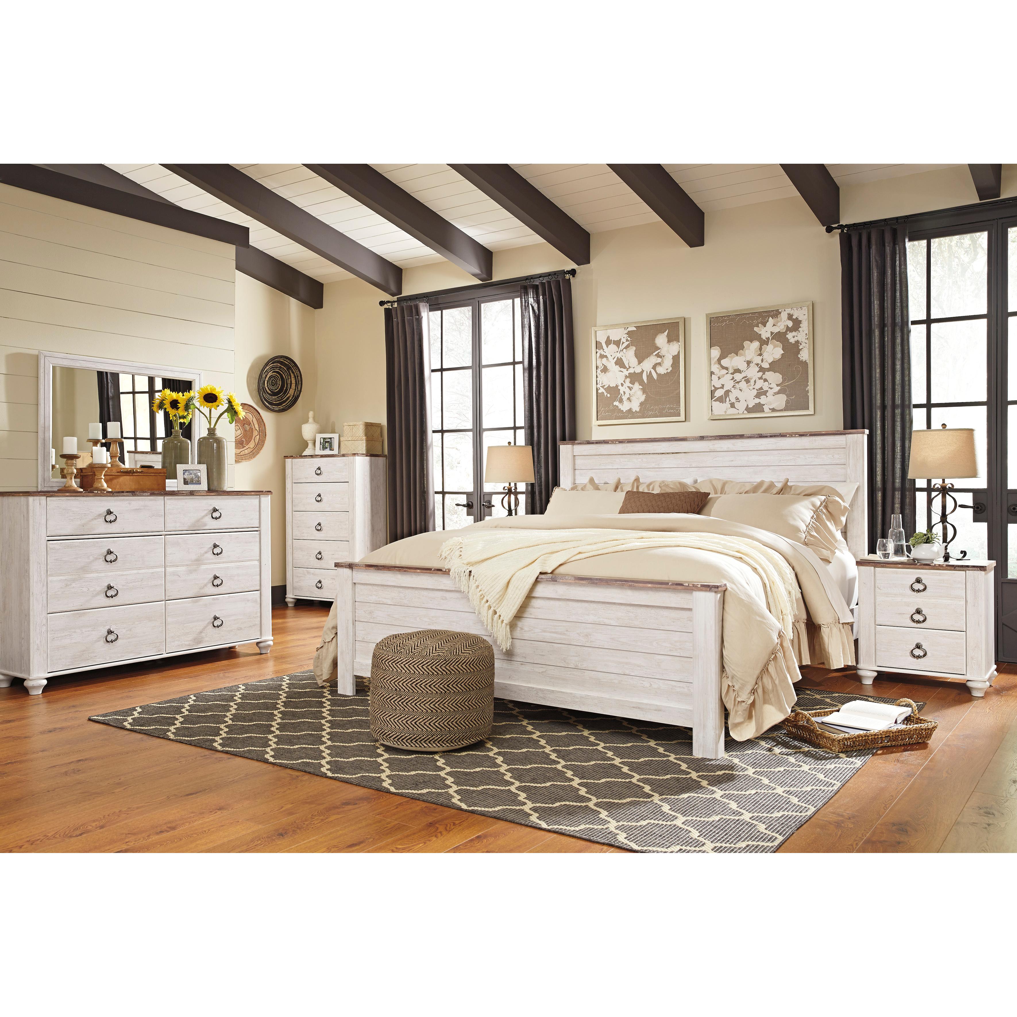 Signature Design by Ashley Willowton 6-Drawer Dresser with Mirror B267-31/B267-36 IMAGE 7