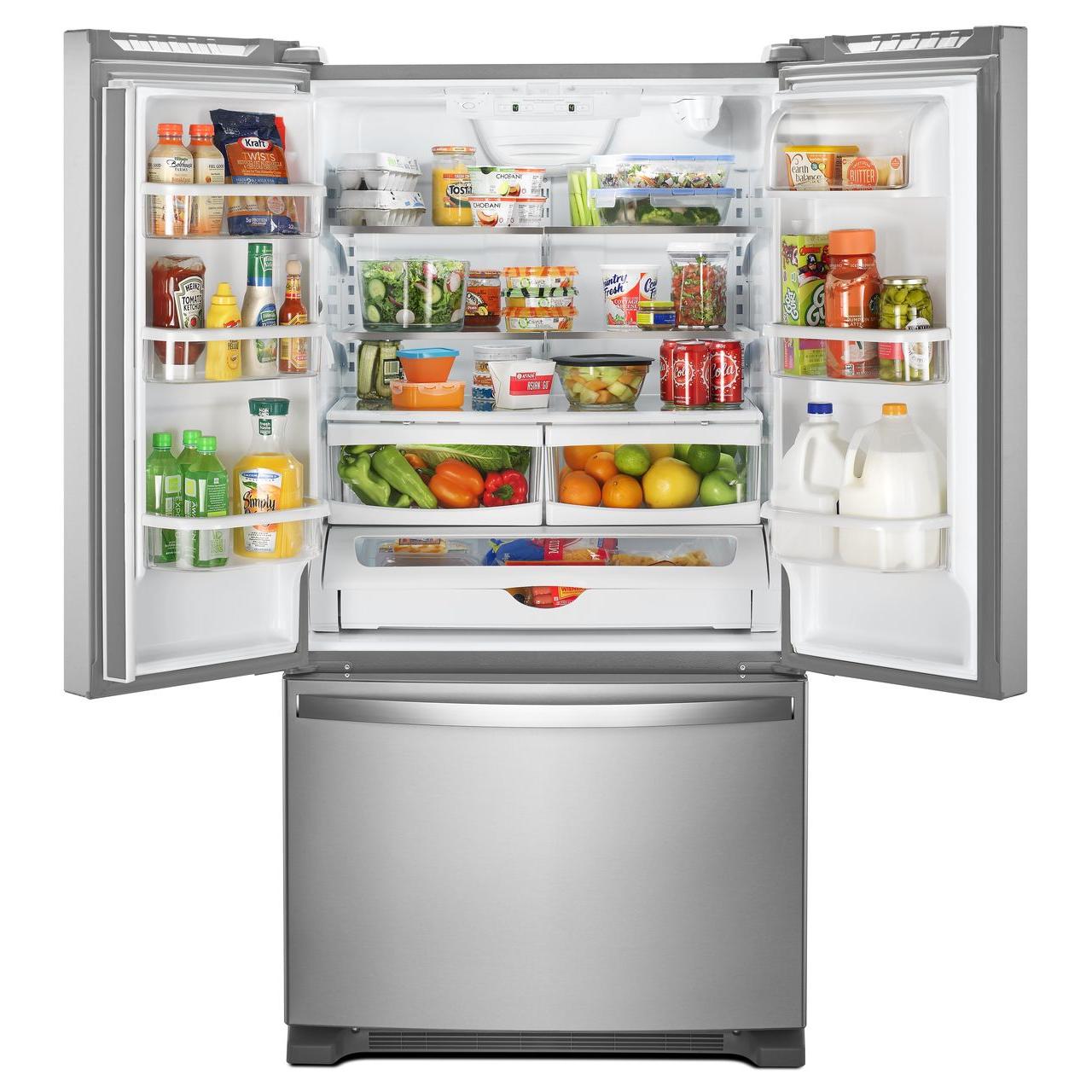 Whirlpool 36-inch, 25.2 cu. ft. French 3-Door Refrigerator with Water Dispenser WRF535SWHZ IMAGE 3