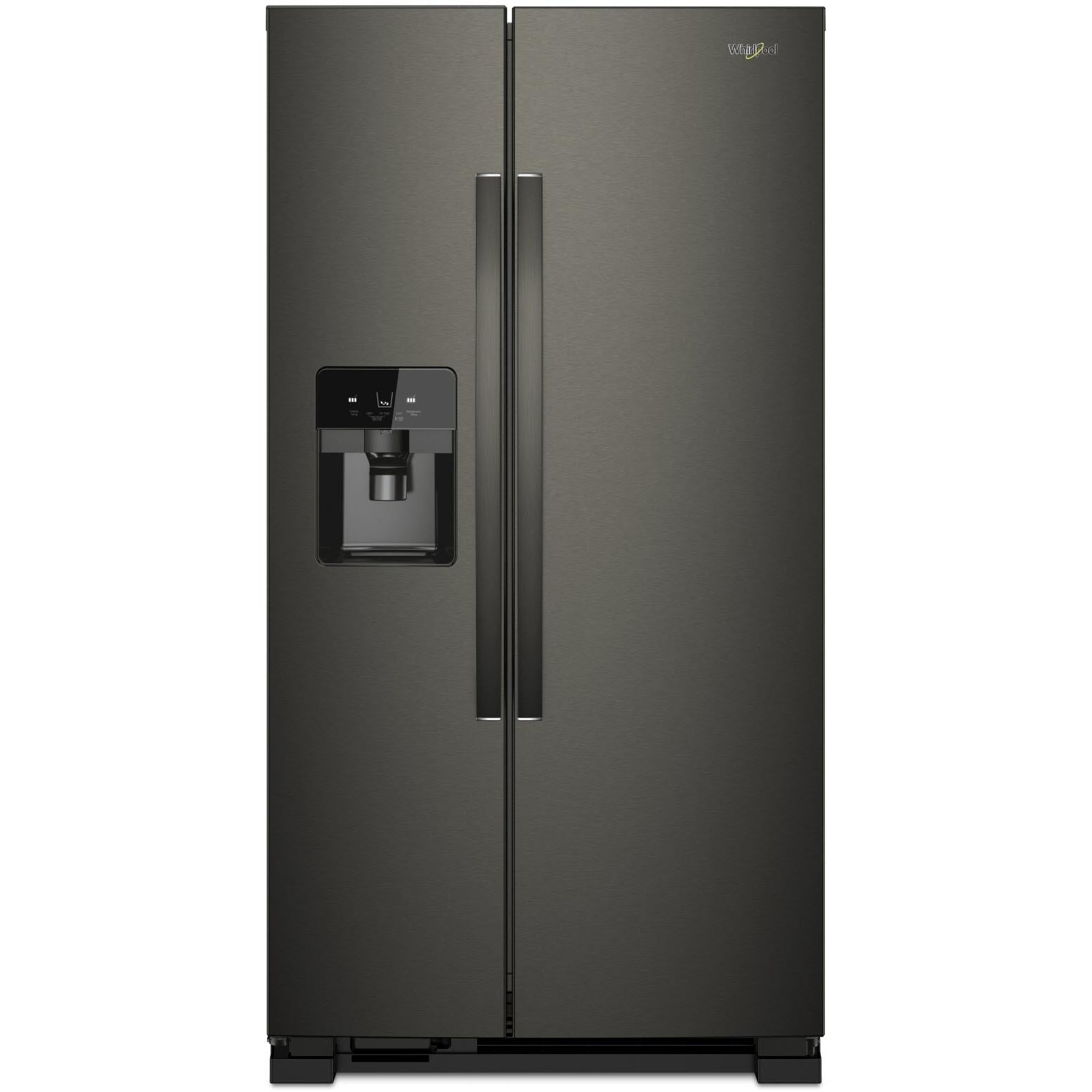 Whirlpool 36-inch, 24.5 cu. ft. Side-by-Side Freestanding Refrigerator with Exterior Ice and Water Dispenser with EveryDrop™ Water Filtration WRS555SIHV IMAGE 1