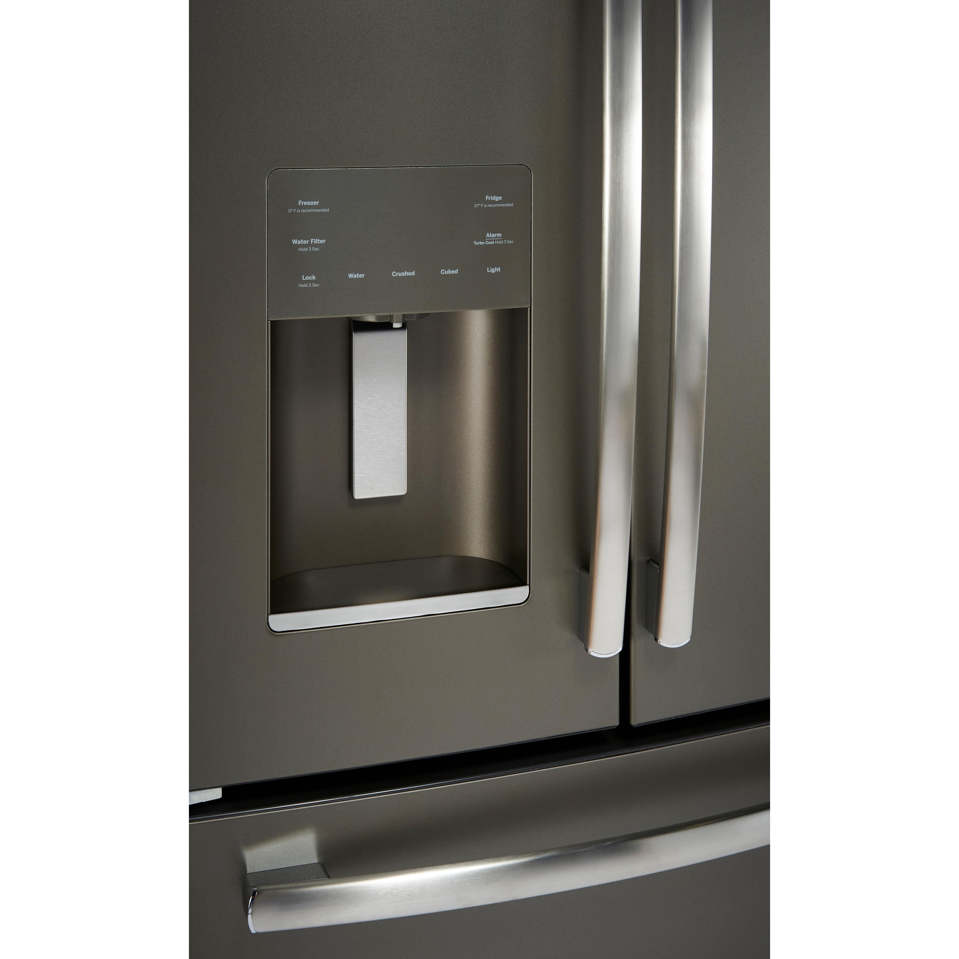 GE Profile 33-inch, 17.5 cu.ft. Freestanding French-Door Refrigerator with FrostGuard™ Technology PYE18HMLKES IMAGE 8