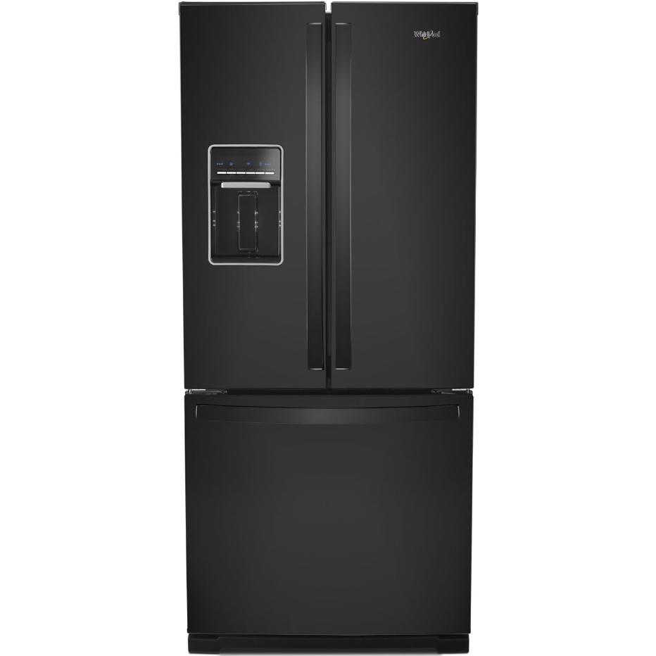 Whirlpool 30-inch, 19.7 cu.ft. Freestanding French 3-Door Refrigerator with Exterior Water Dispenser with EveryDrop® Filtration WRF560SEHB IMAGE 1