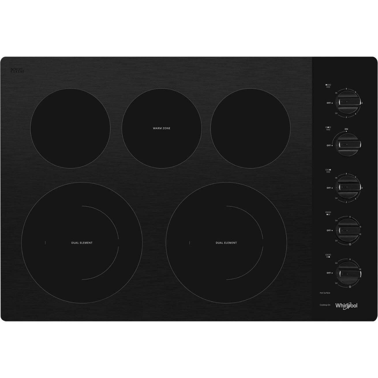 Whirlpool 30-inch Built-In Electric Cooktop WCE77US0HB IMAGE 1