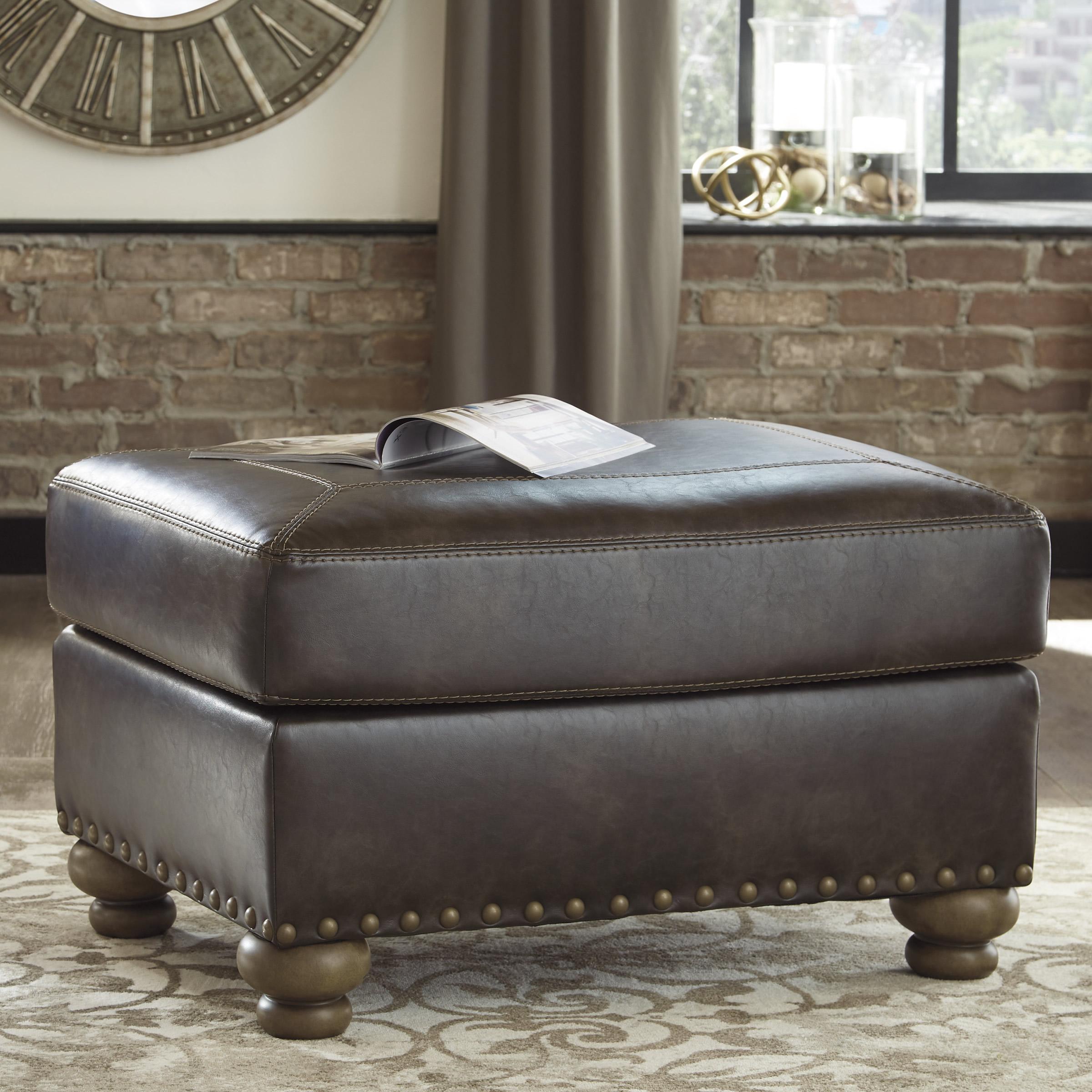 Signature Design by Ashley Nicorvo Leather Look Ottoman 8050514 IMAGE 2