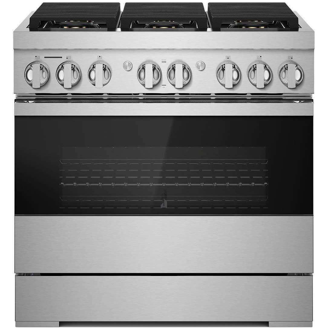 JennAir 36-inch Freestanding Dua-Fuel Range with JennAir® Culinary Center JDRP436HM IMAGE 1