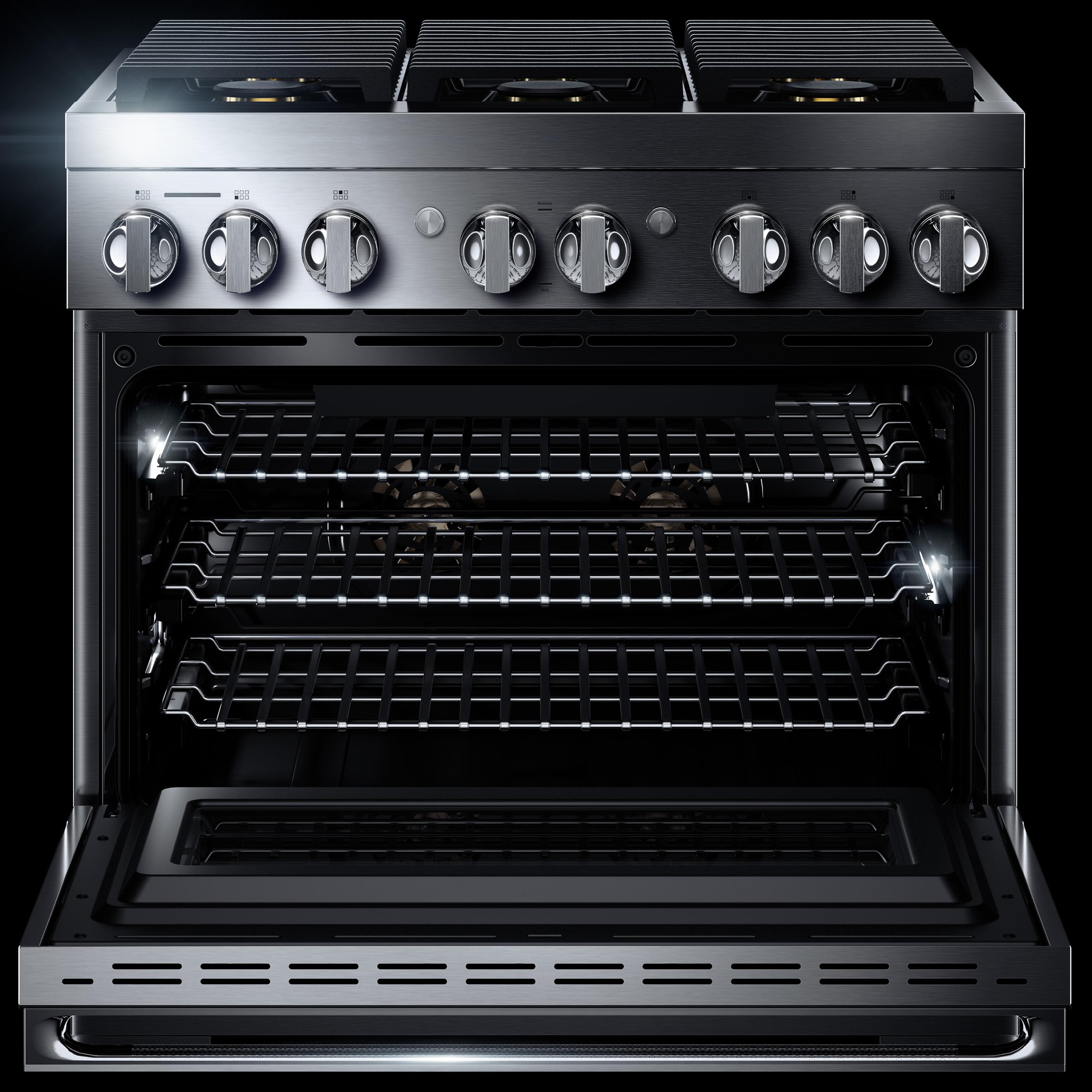 JennAir 36-inch Freestanding Dua-Fuel Range with JennAir® Culinary Center JDRP436HM IMAGE 2