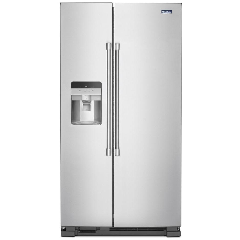 Maytag 36-inch, 25 cu.ft. Freestanding Side-by-Side Refrigerator with External Water and Ice Dispensing System MSS25C4MGZ IMAGE 1