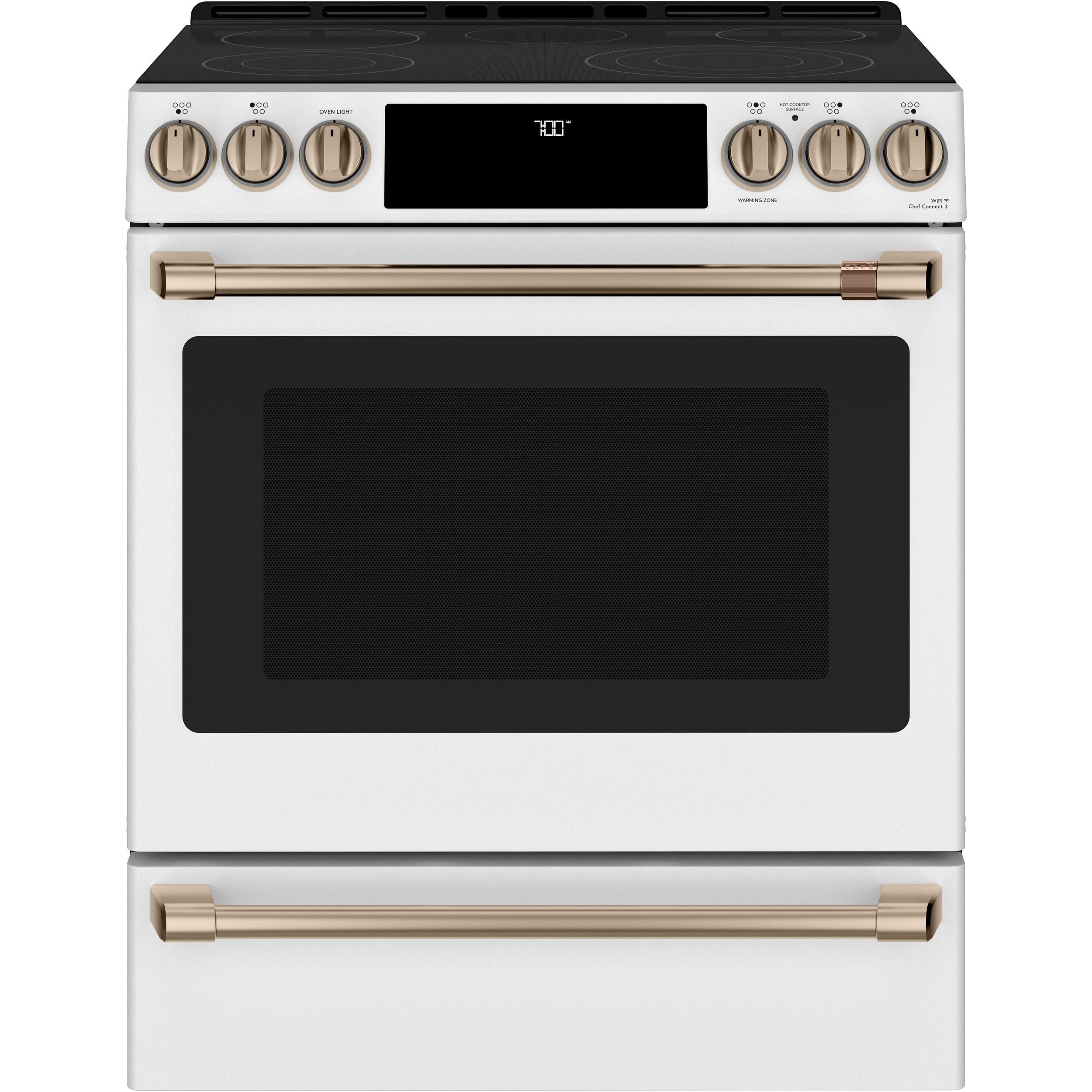 Café 30-inch Slide-in Electric Range with Warming Drawer CCES700P4MW2 IMAGE 1