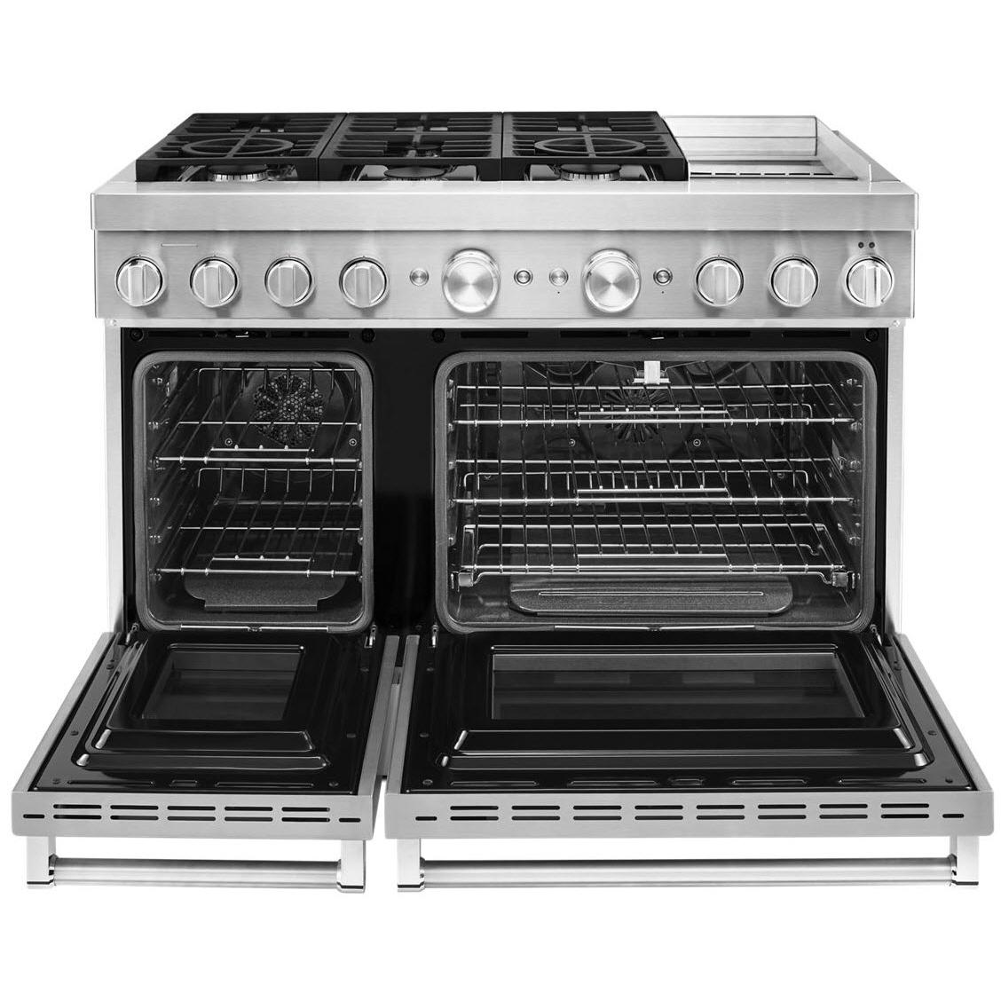 KitchenAid 48-inch Freestanding Dual Fuel Range with Even-Heat™ True Convection KFDC558JIB IMAGE 2