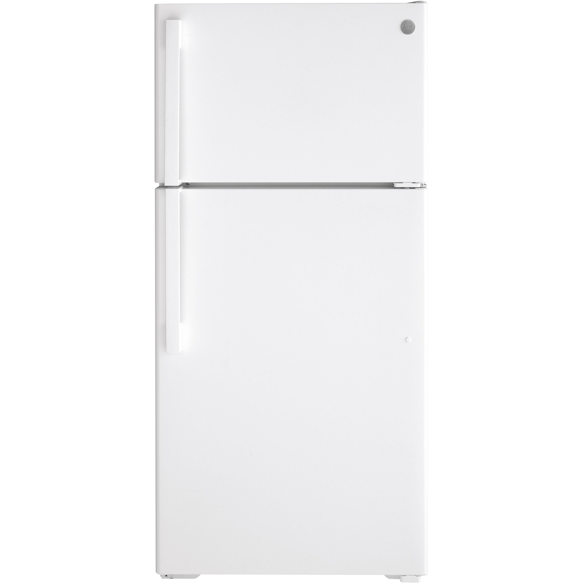 GE 28-inch, 15.6 cu.ft. Freestanding Top-Freezer Refrigerator with ClimateKeeper™ GTE16DTNRWW IMAGE 1