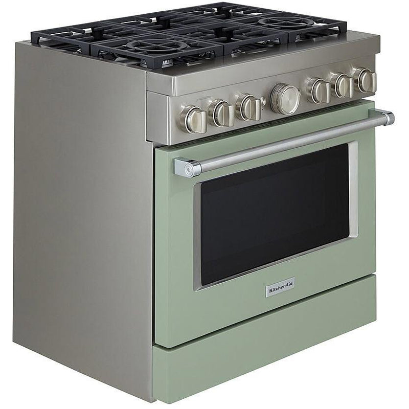 KitchenAid 36-inch Freestanding Gas Range with Even-Heat™ True Convection KFGC506JAV IMAGE 2