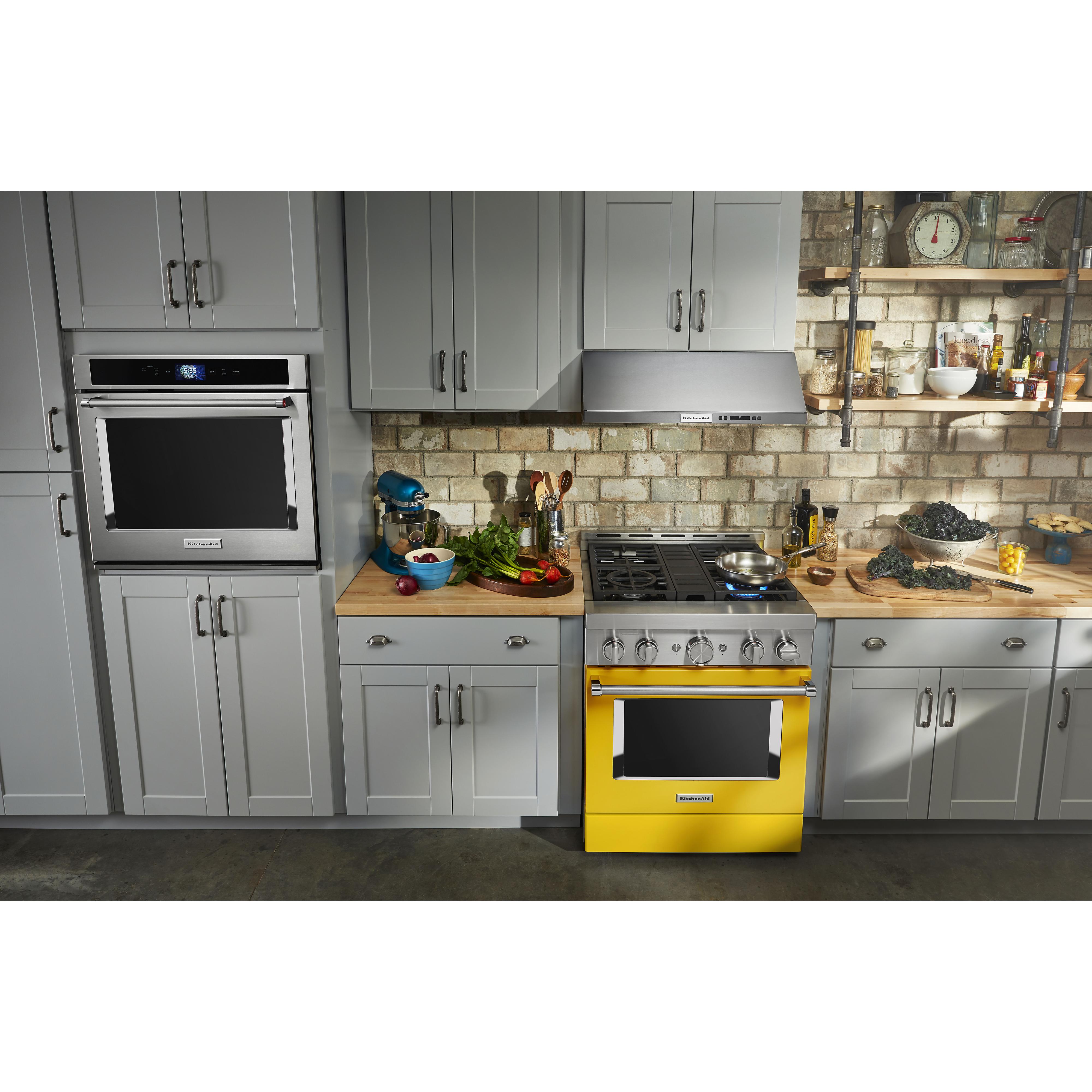 KitchenAid 30-inch Freestanding Gas Range with Even-Heat™ True Convection KFGC500JYP IMAGE 2