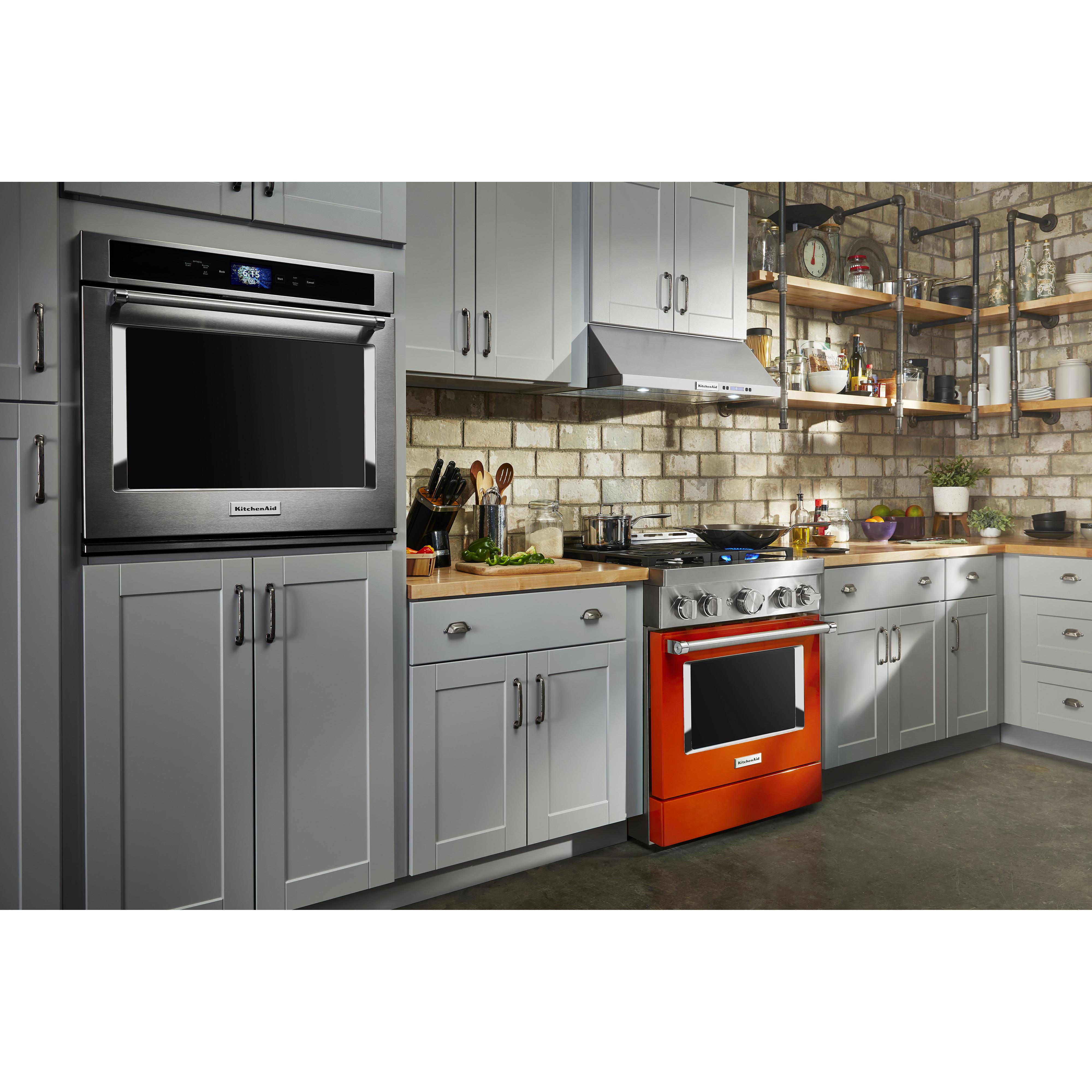 KitchenAid 30-inch Freestanding Gas Range with Even-Heat™ True Convection KFGC500JSC IMAGE 3