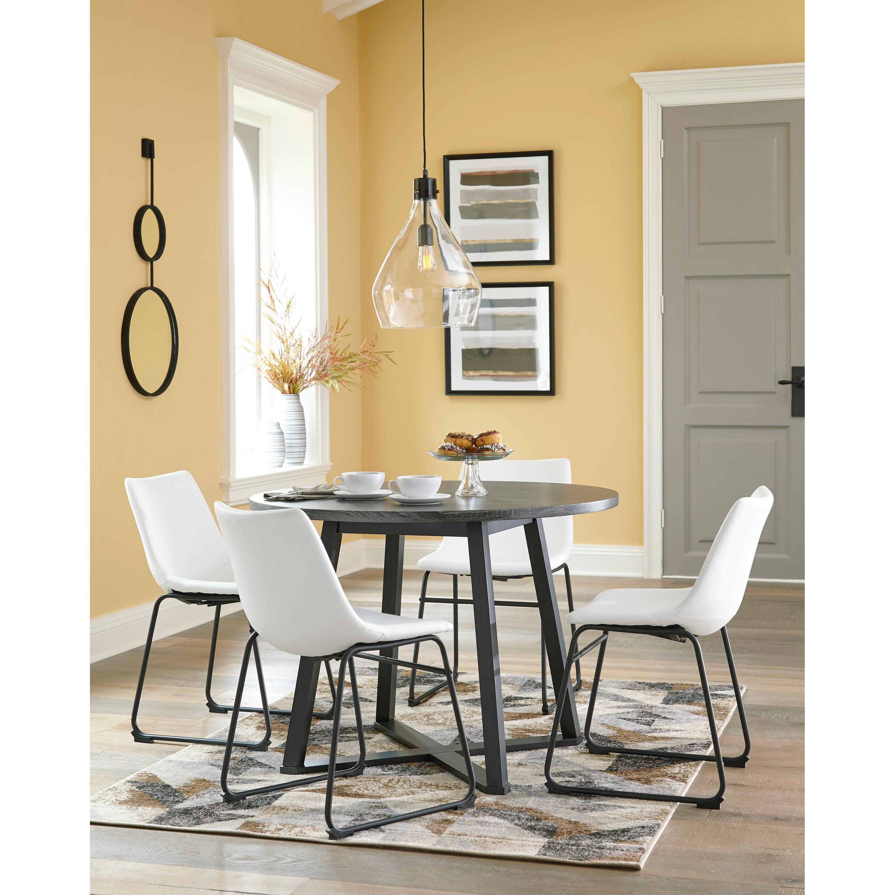 Signature Design by Ashley Round Centiar Dining Table with Pedestal Base D372-16 IMAGE 8