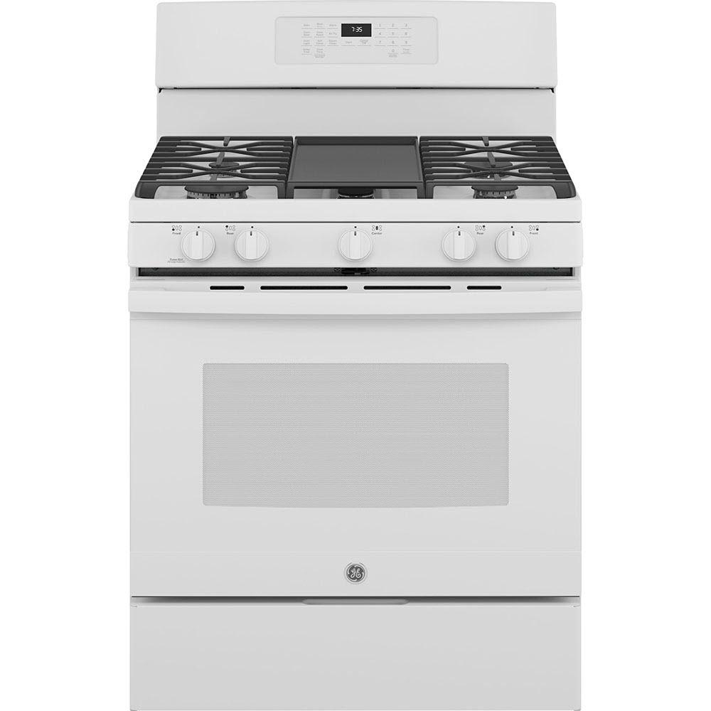 GE 30-inch Freestanding Gas Range with Convection Technology JCGB735DPWW IMAGE 1