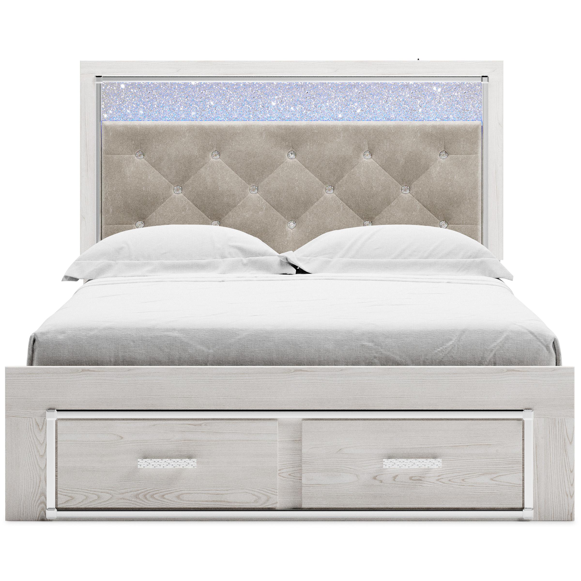 Signature Design by Ashley Altyra Queen Upholstered Panel Bed with Storage B2640-57/B2640-54S/B2640-95 IMAGE 2